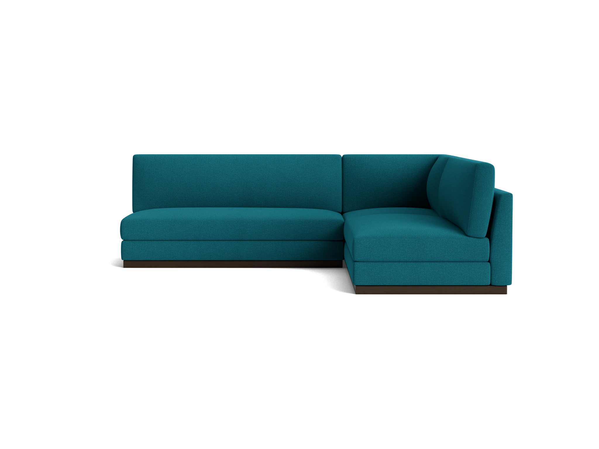 holt modular armless corner sectional key largo zenith teal