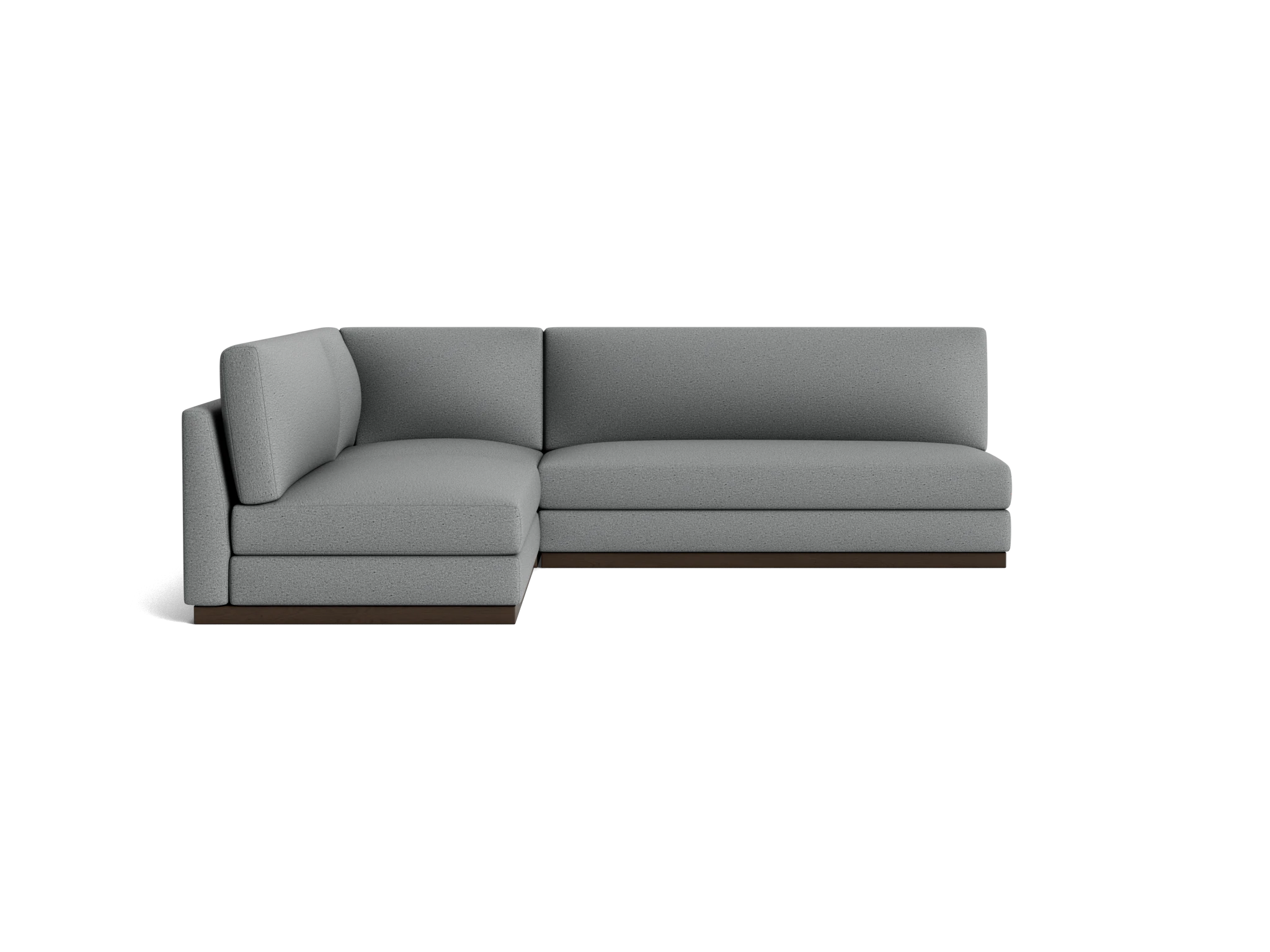 holt modular armless corner sectional essence ash