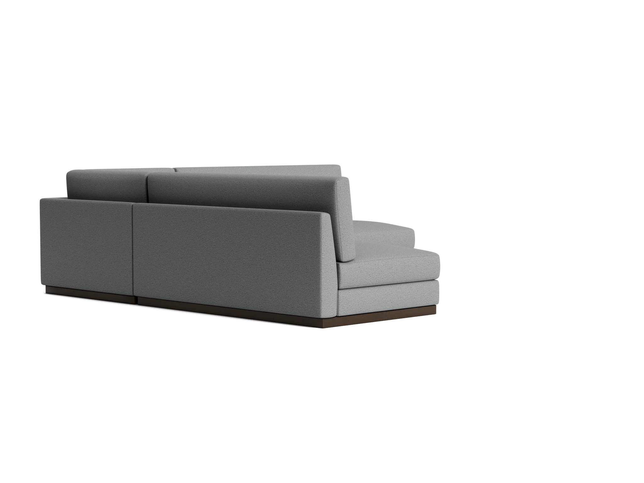 holt modular armless corner sectional essence ash
