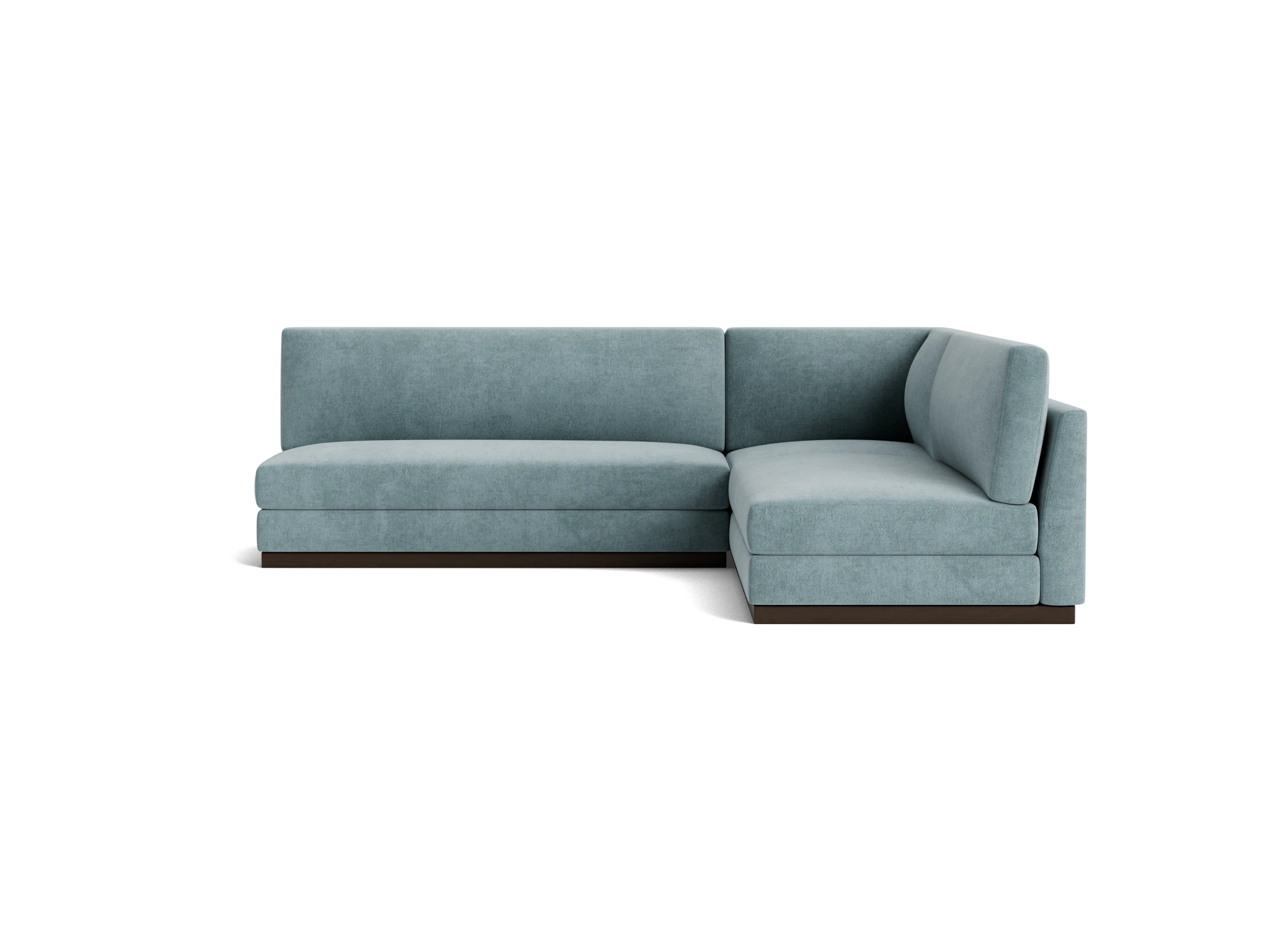 holt modular armless corner sectional plush mist