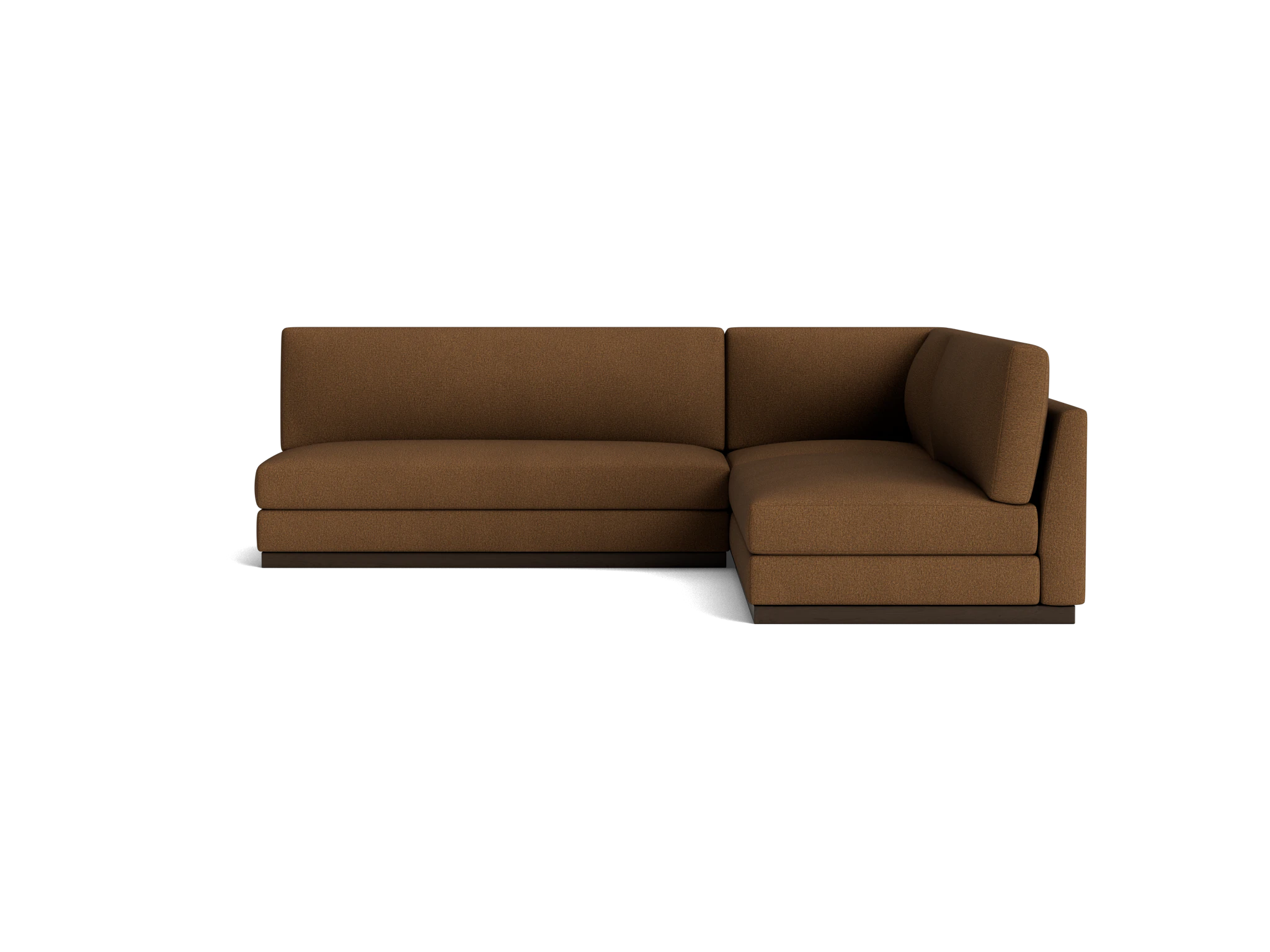 holt modular armless corner sectional faithful mocha