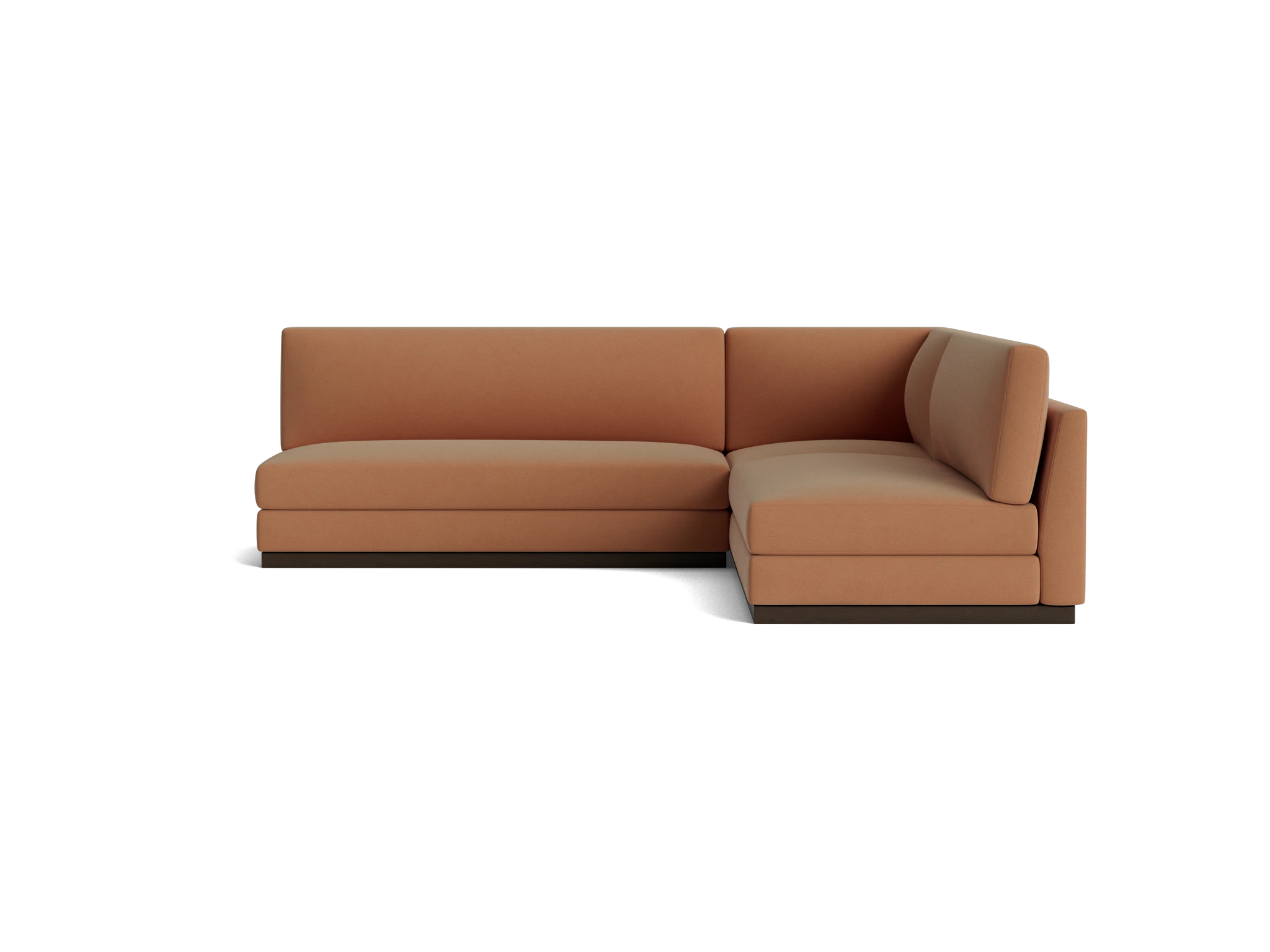 holt modular armless corner sectional royale pantone mocha mousse