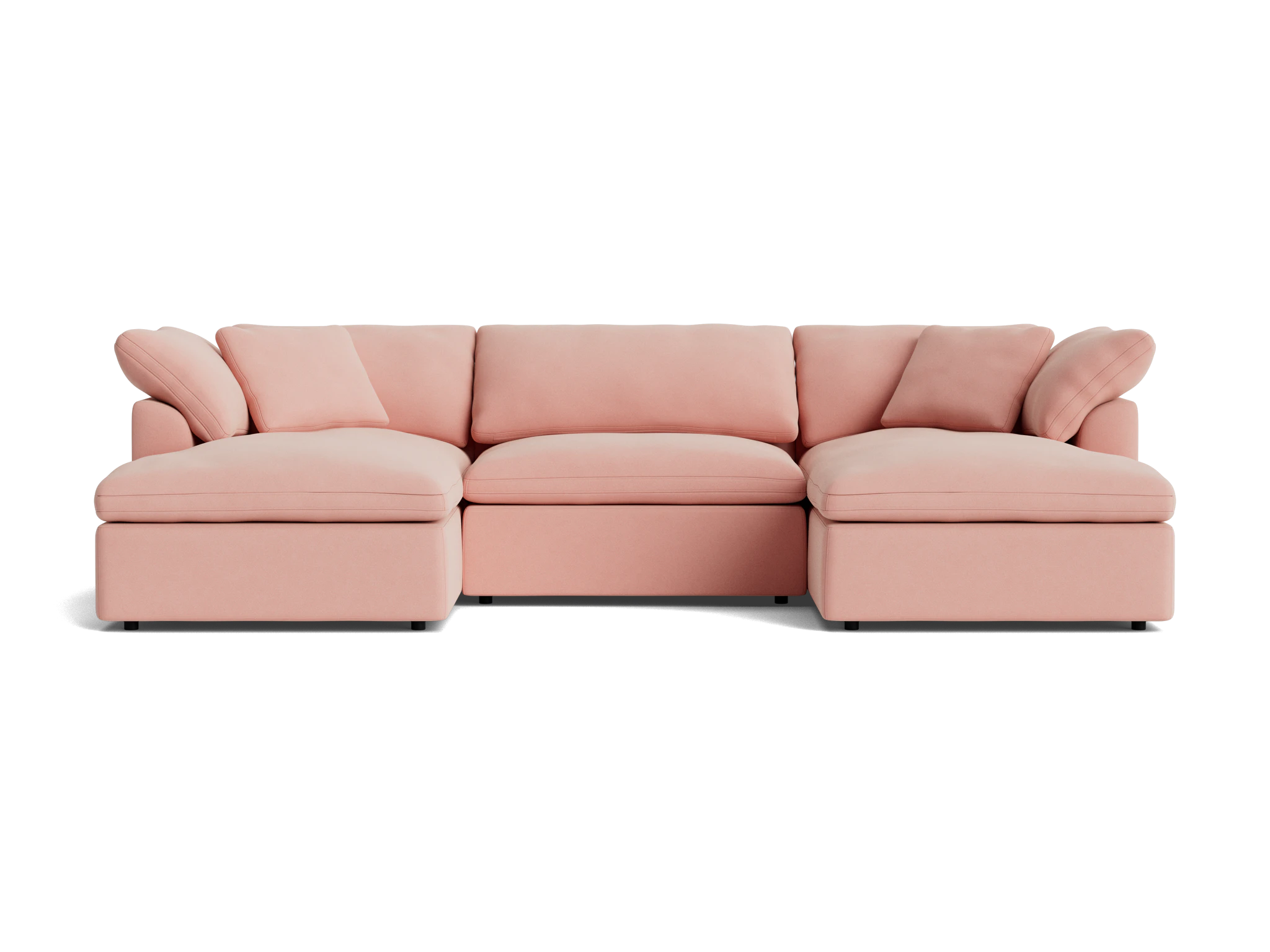 bryant modular double chaise sectional royale blush