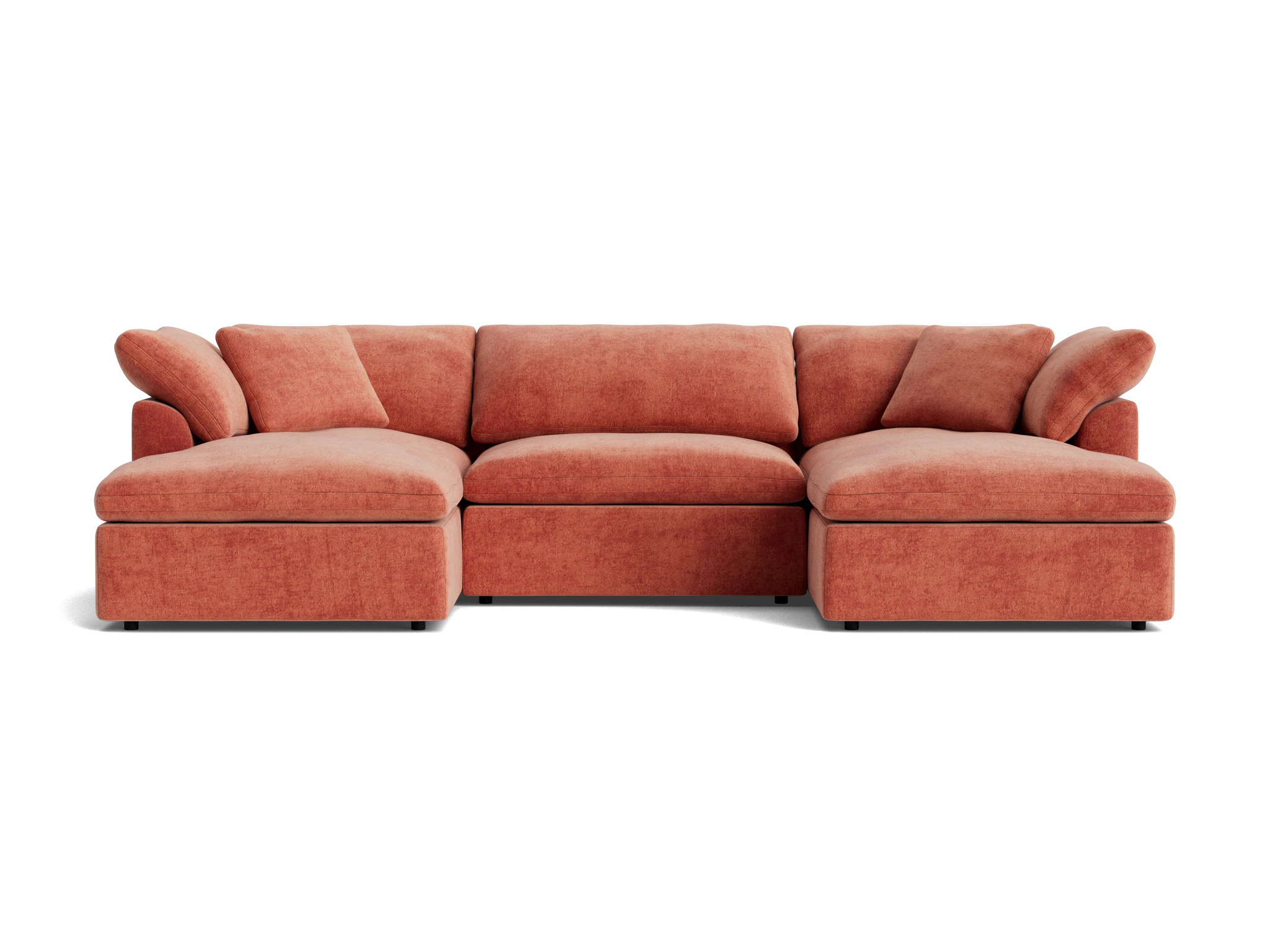 bryant modular double chaise sectional plush terra rose