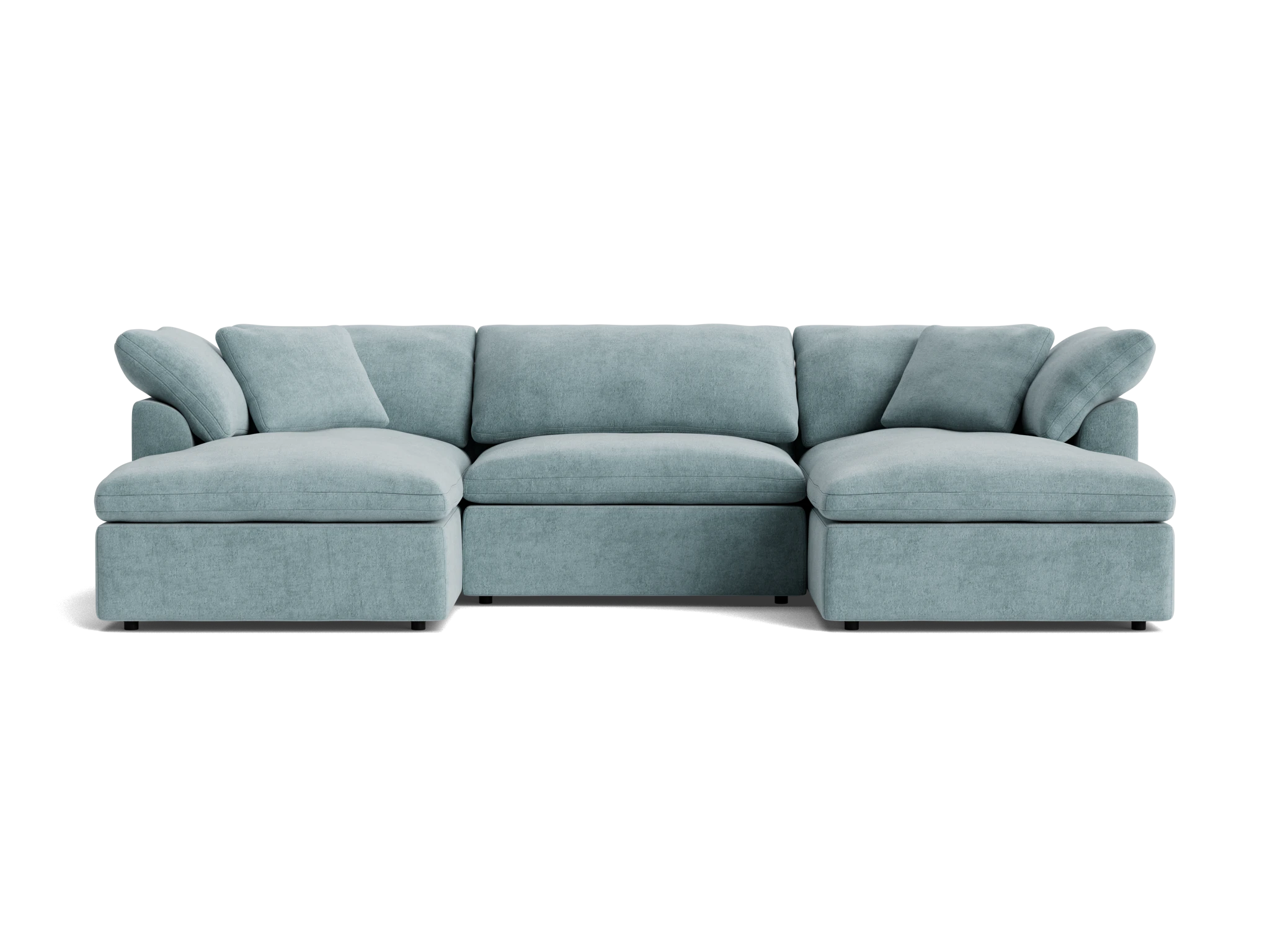 bryant modular double chaise sectional plush mist