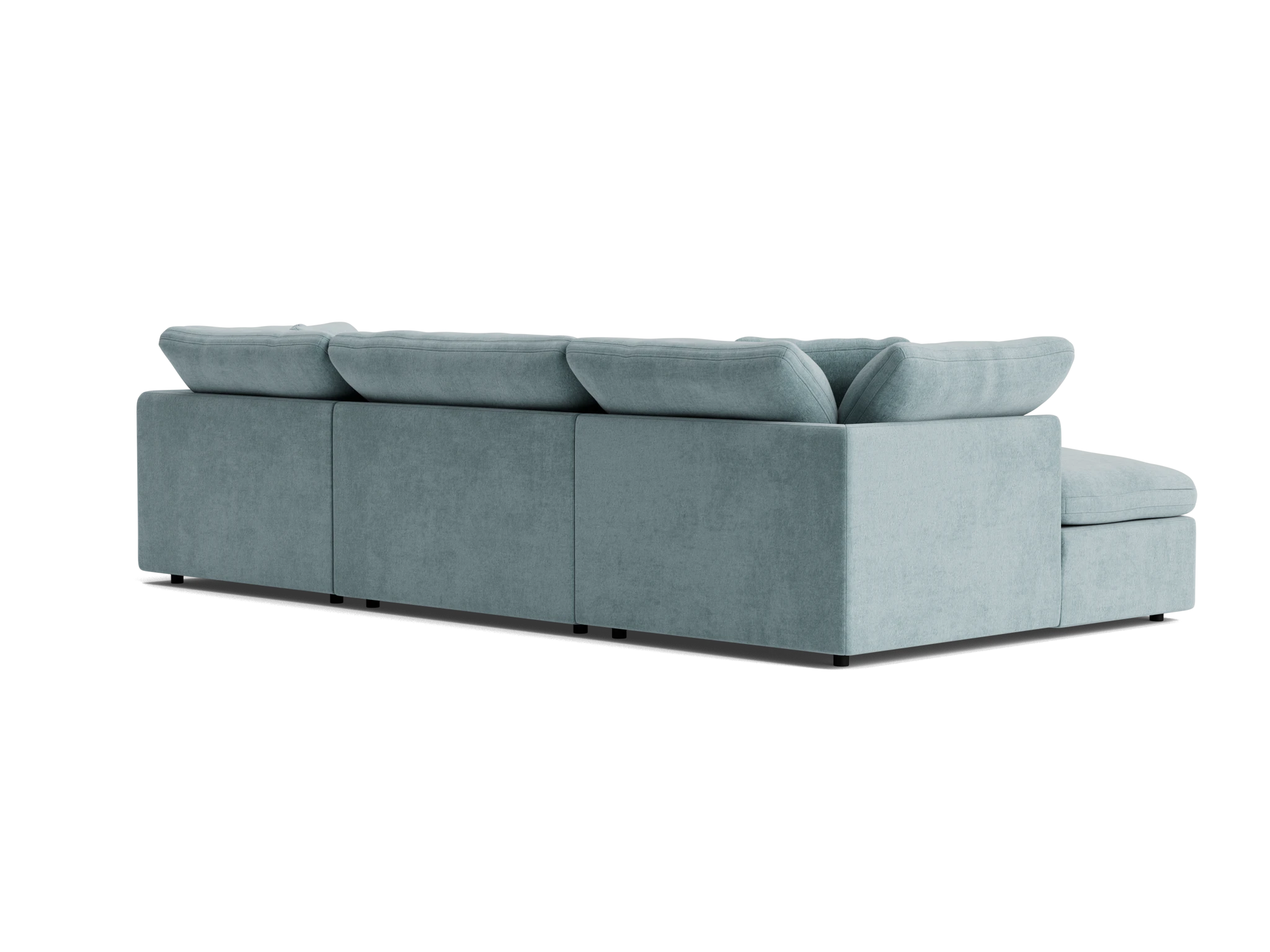 bryant modular double chaise sectional plush mist