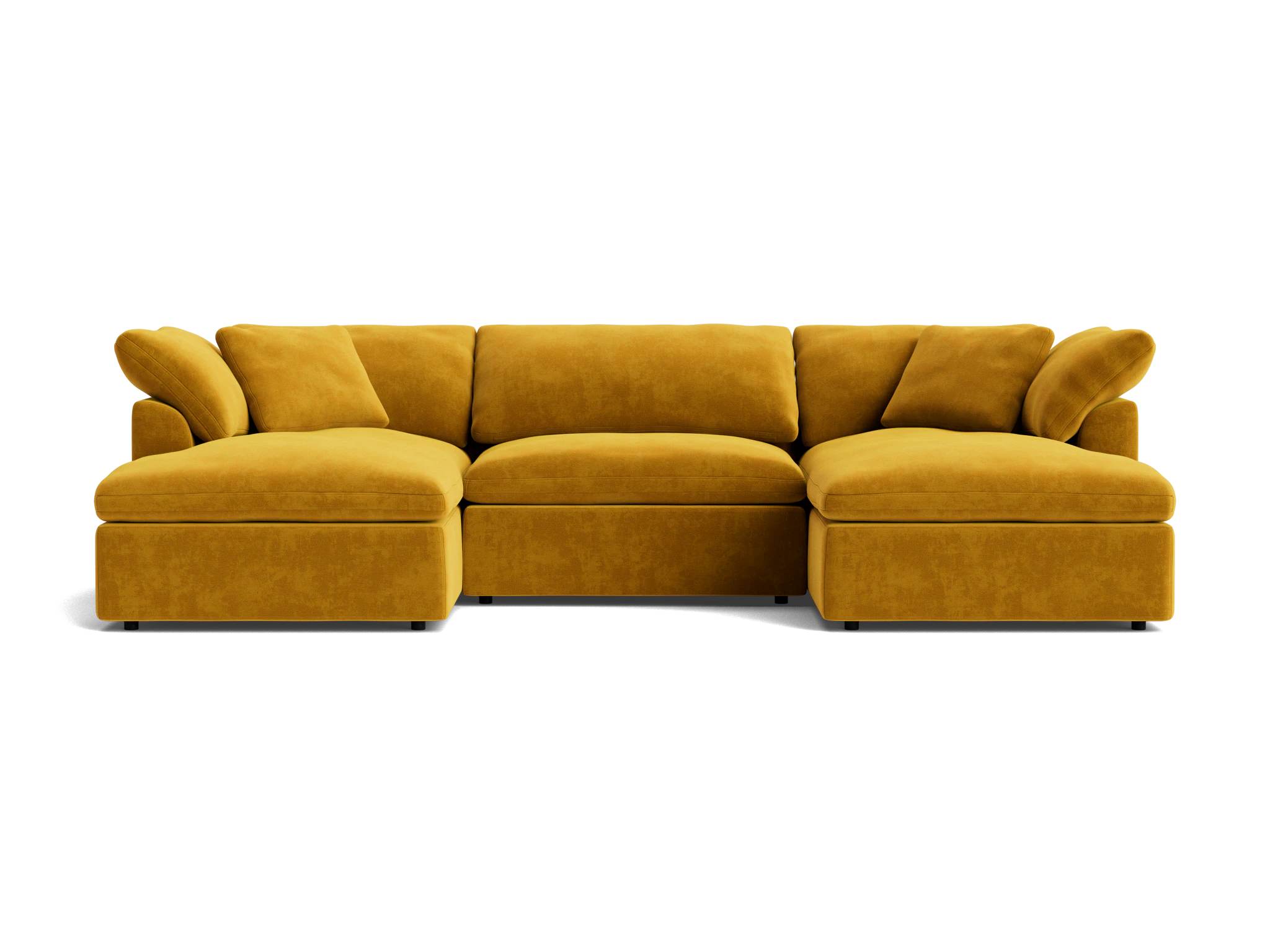 bryant modular double chaise sectional harper amber gold