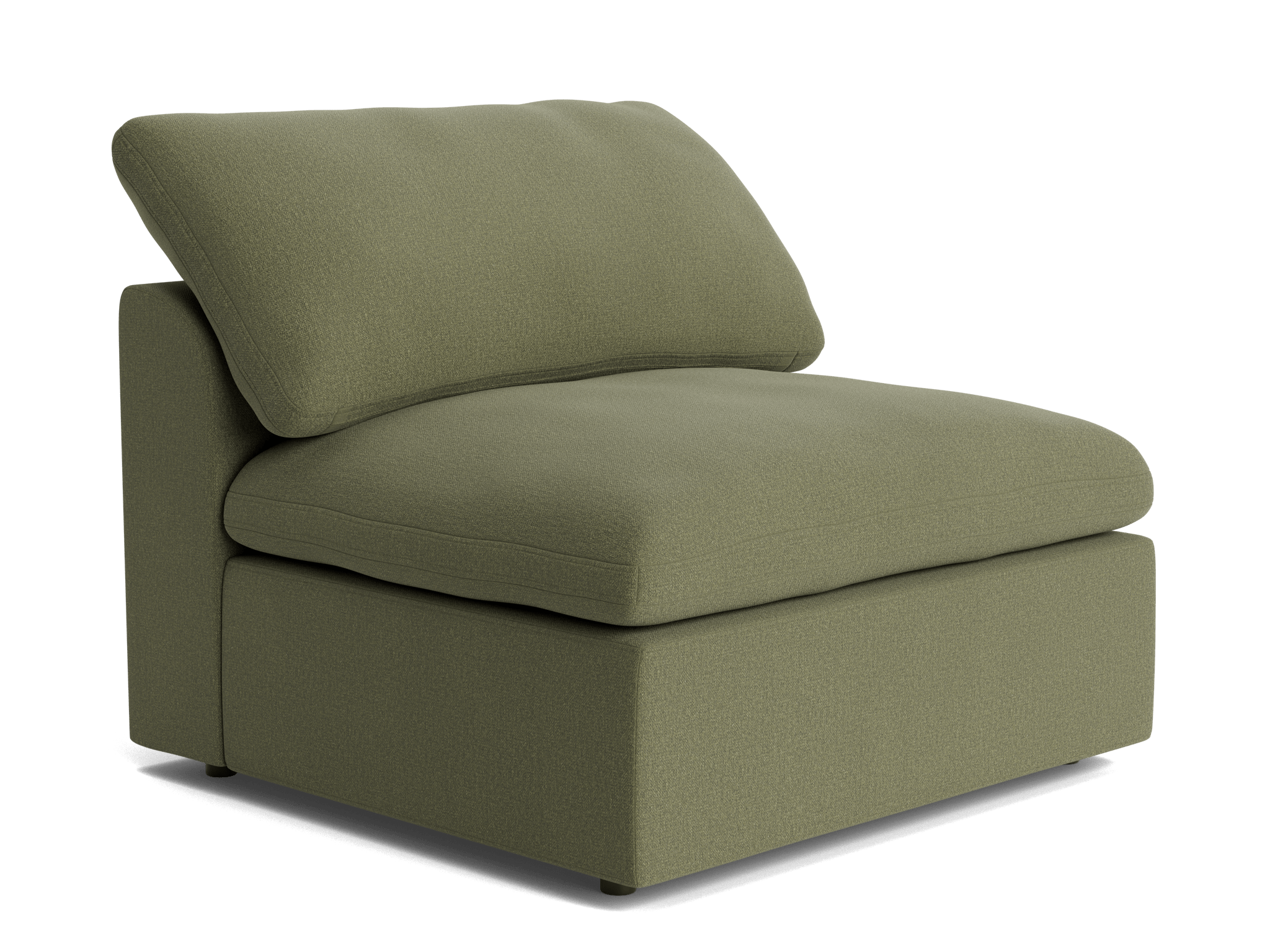 bryant slipcovered armless chair faithful olive
