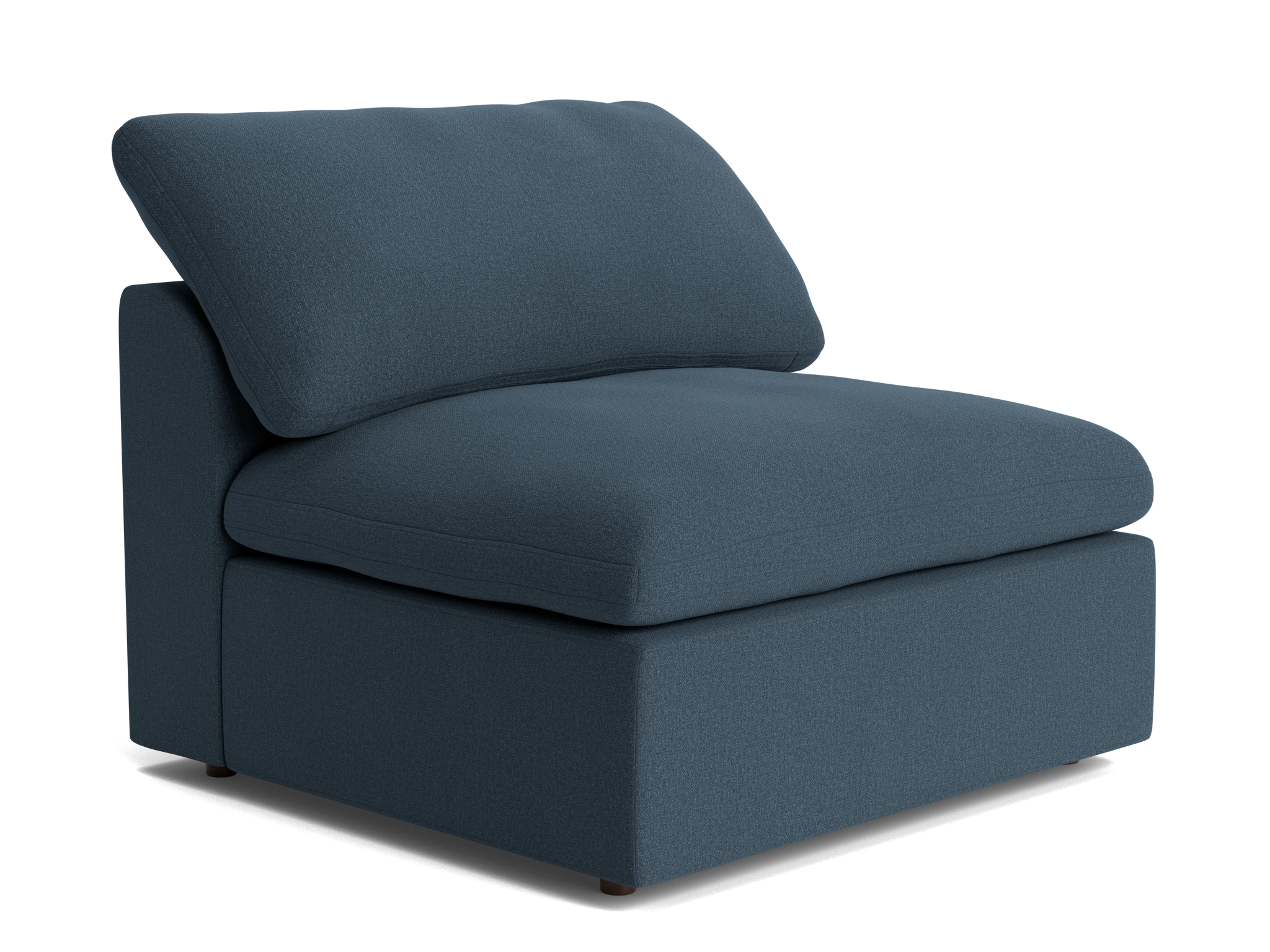 bryant slipcovered armless chair faithful indigo