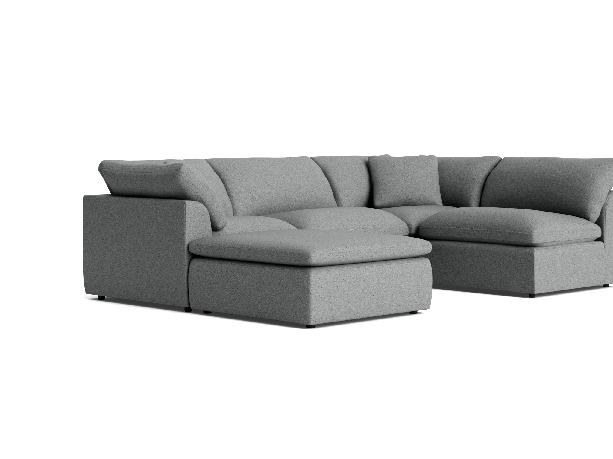 bryant slipcovered modular sofa bumper sectional essence ash