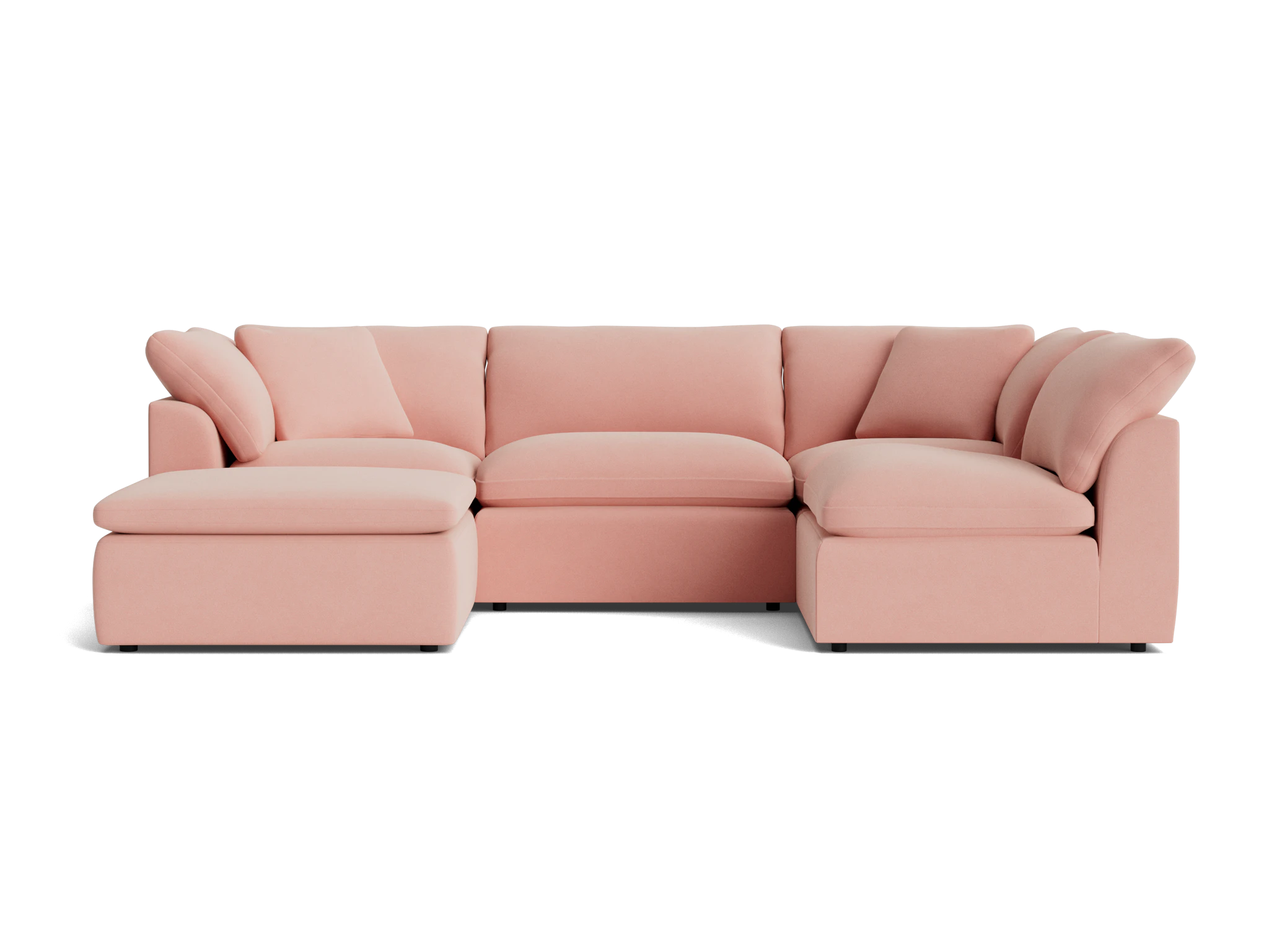 bryant slipcovered modular sofa bumper sectional royale blush