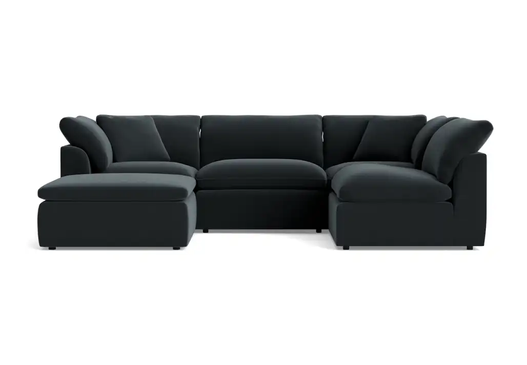 bryant slipcovered modular sofa bumper sectional royale gunmetal