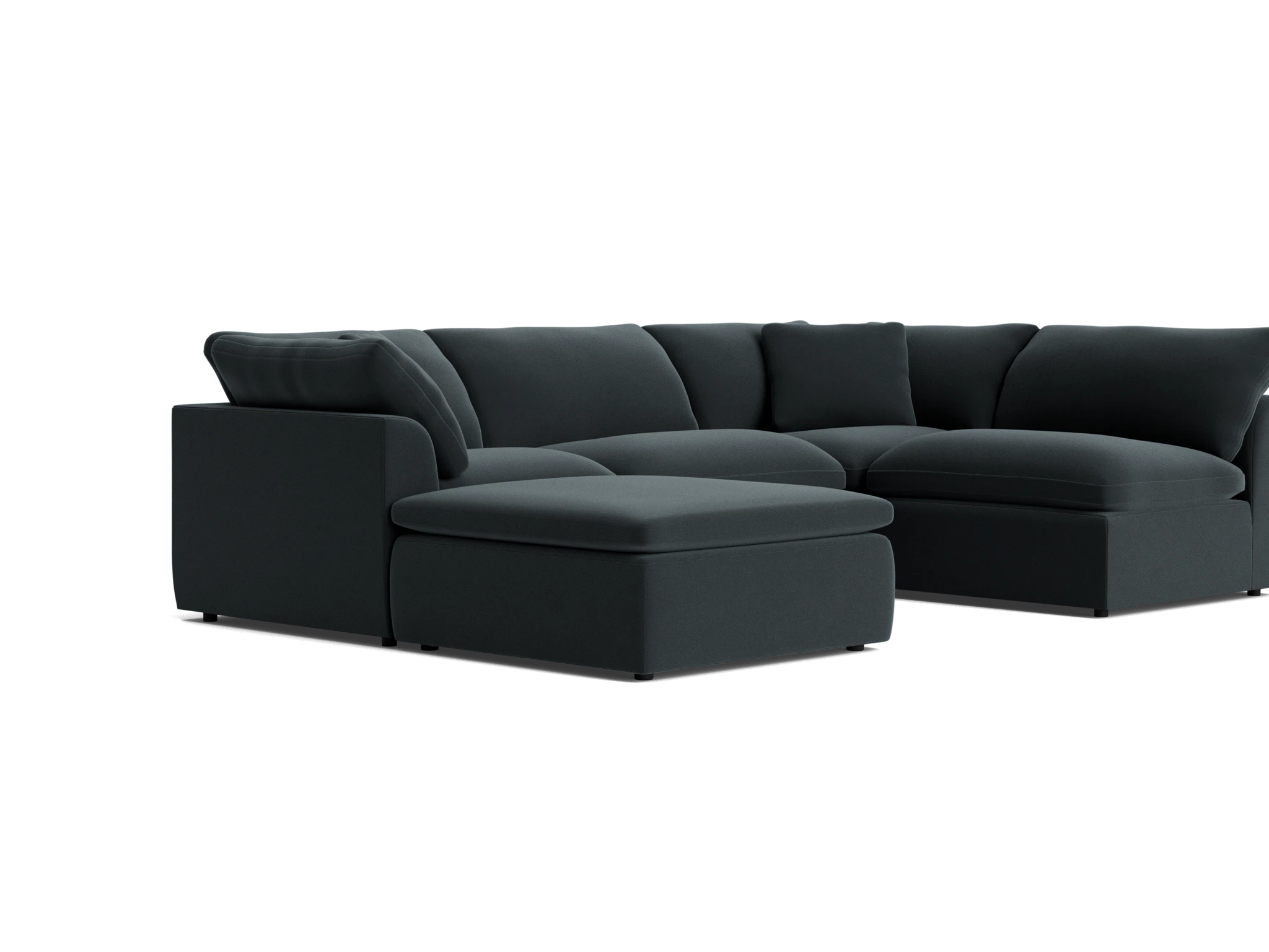 bryant slipcovered modular sofa bumper sectional royale gunmetal