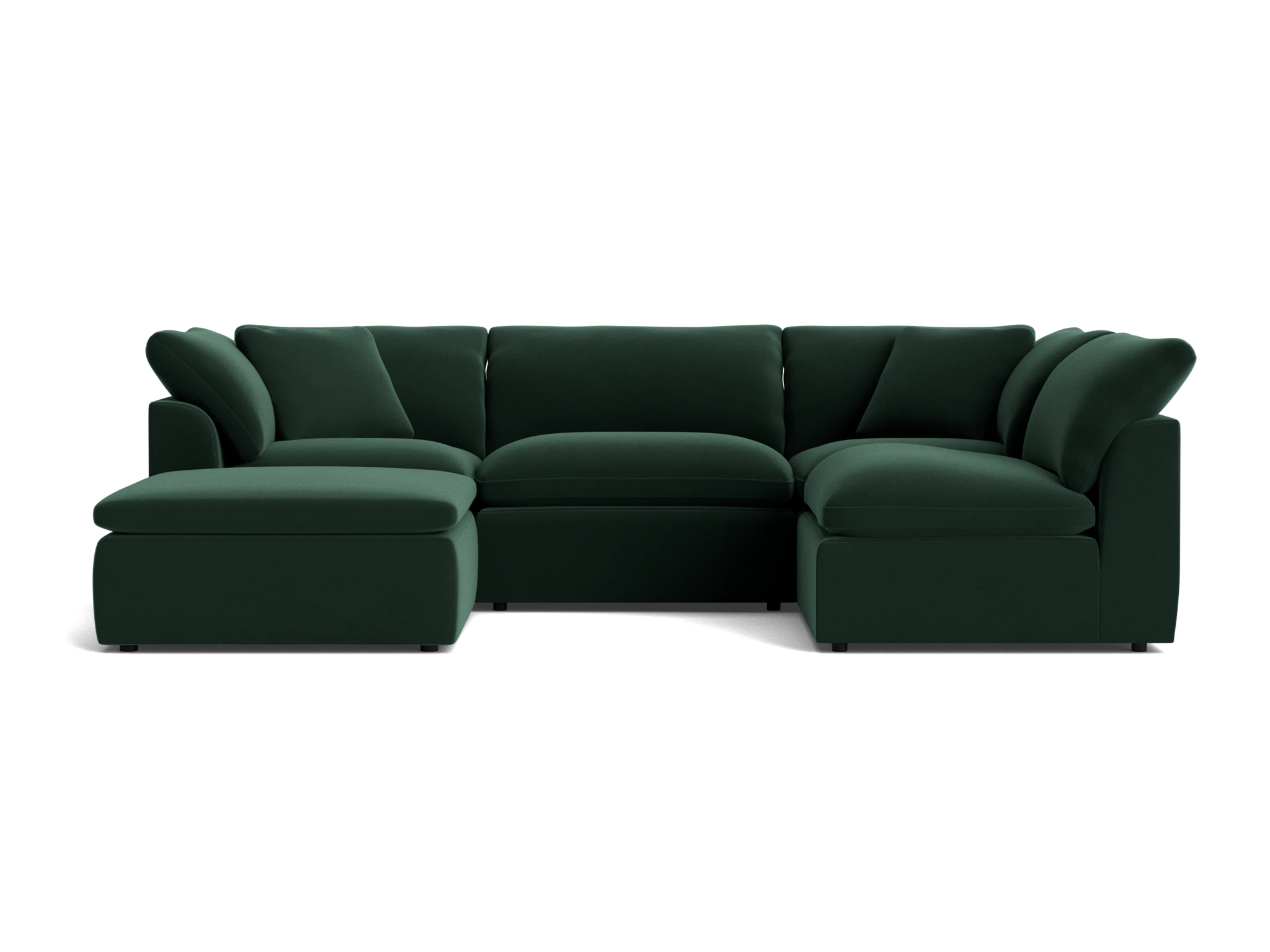 bryant slipcovered modular sofa bumper sectional royale evergreen
