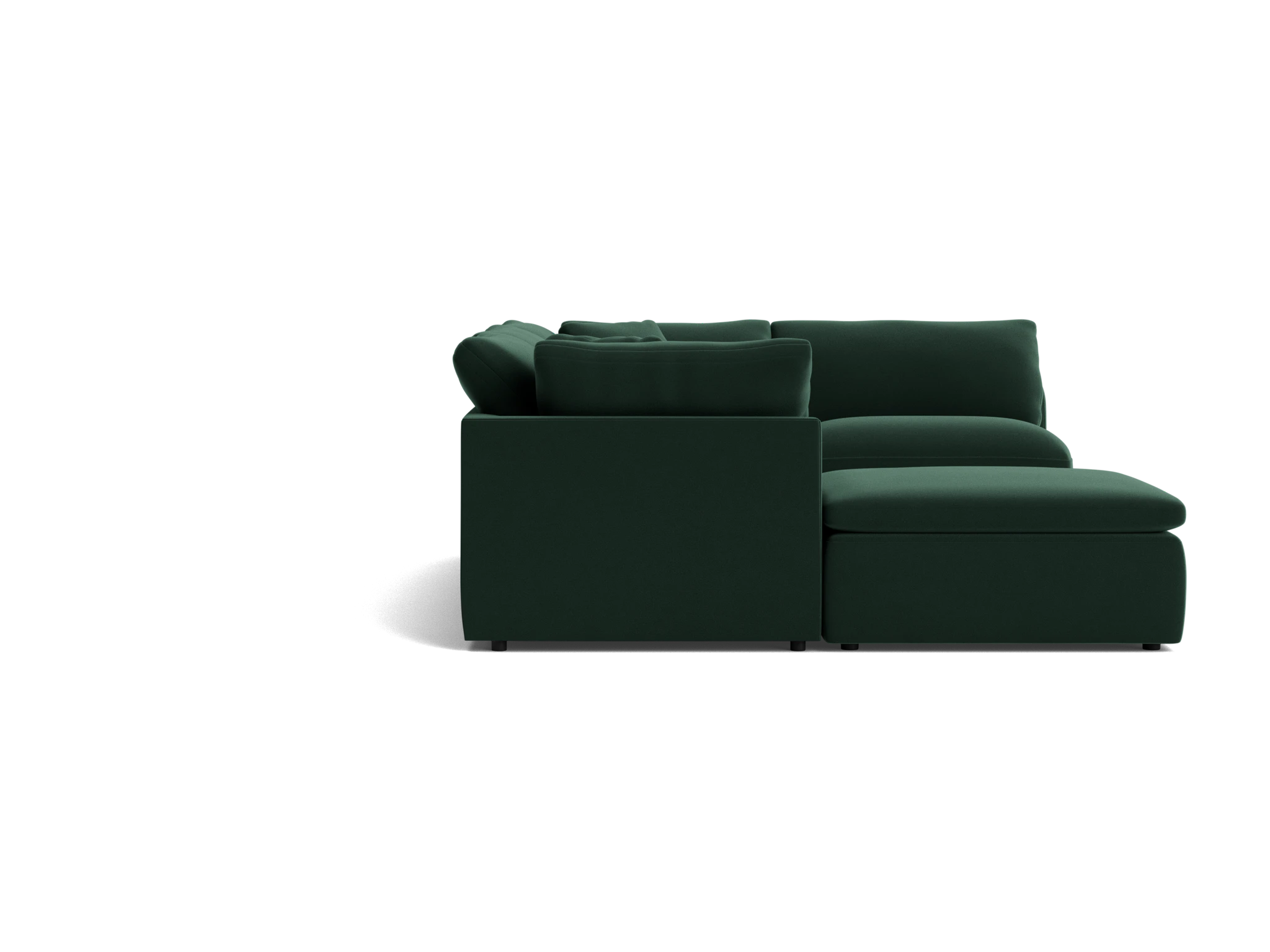 bryant slipcovered modular sofa bumper sectional royale evergreen