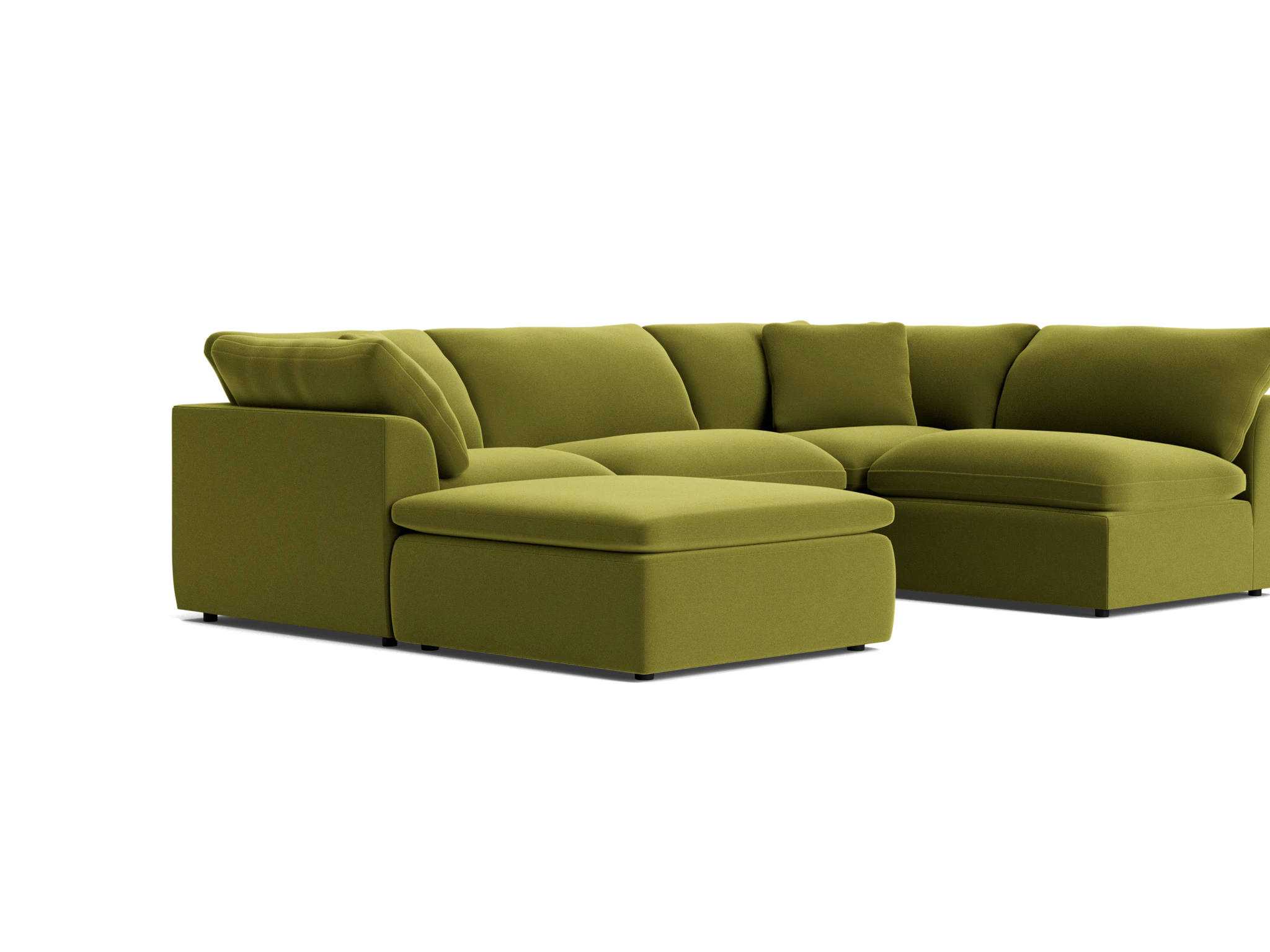 bryant slipcovered modular sofa bumper sectional royale apple