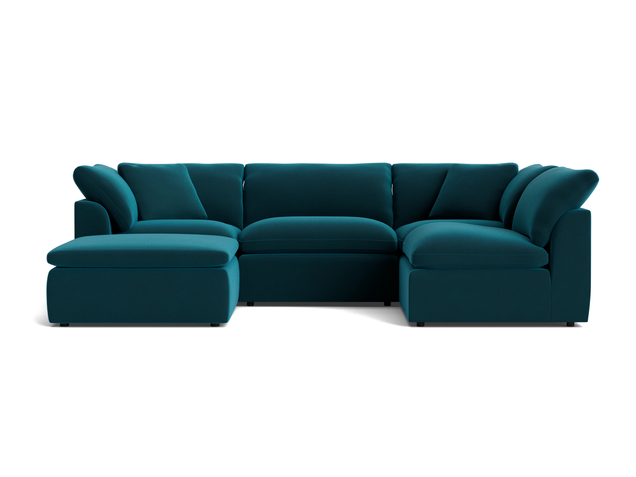 bryant slipcovered modular sofa bumper sectional royale peacock