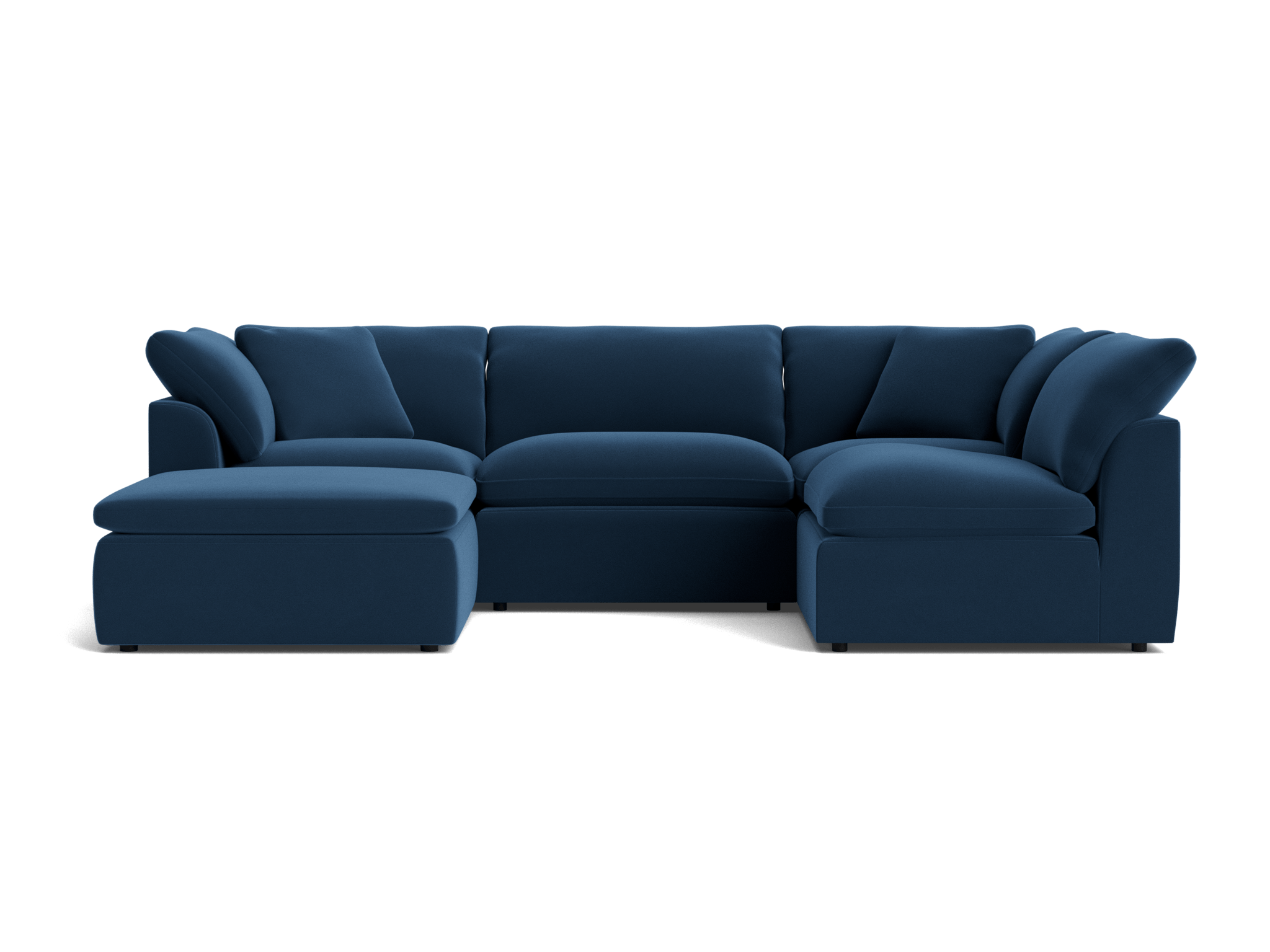 bryant slipcovered modular sofa bumper sectional royale cobalt