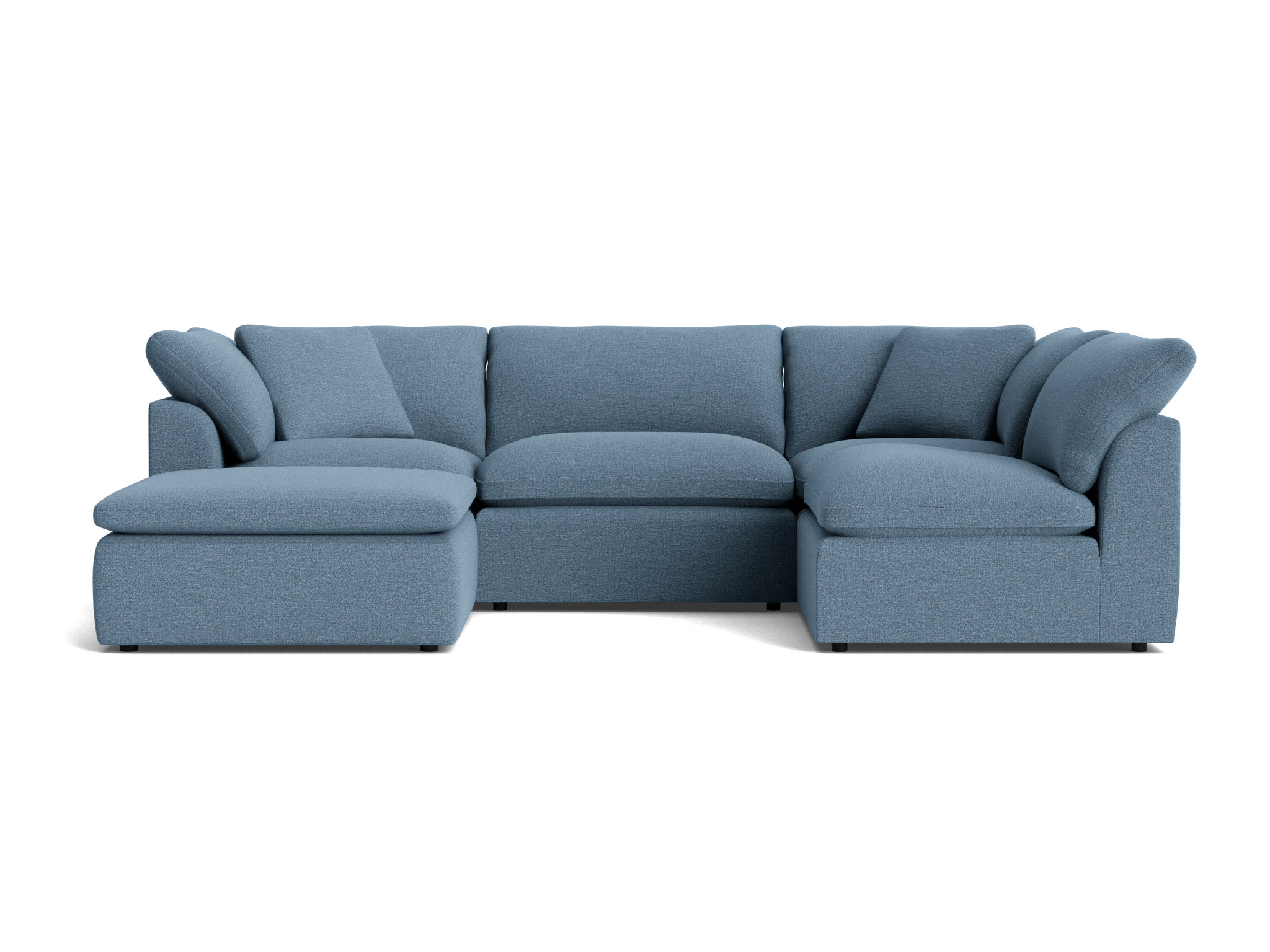 bryant slipcovered modular sofa bumper sectional milo french blue