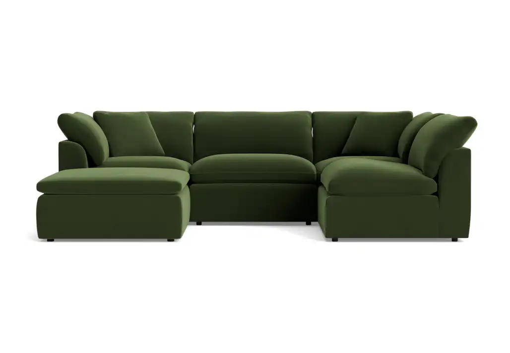 bryant slipcovered modular sofa bumper sectional royale forest