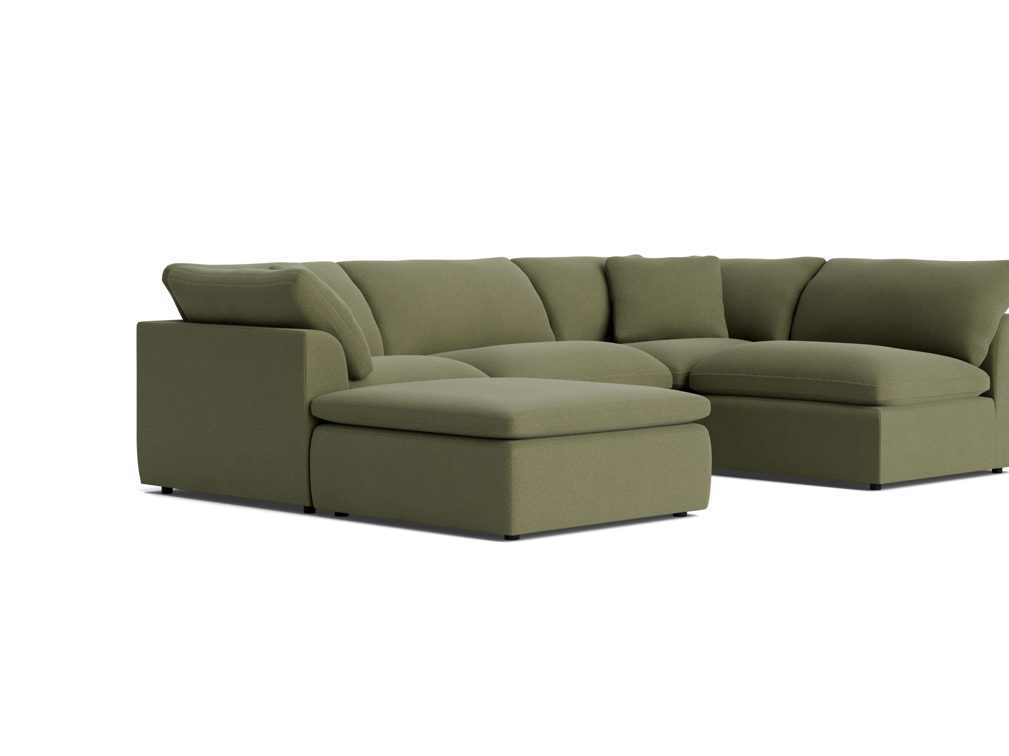 bryant slipcovered modular sofa bumper sectional faithful olive