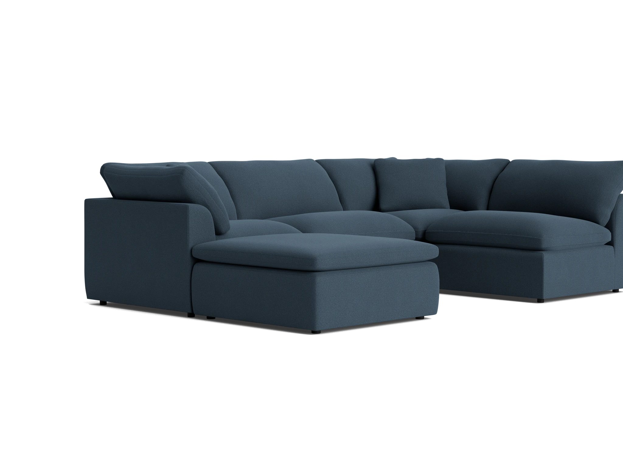 bryant slipcovered modular sofa bumper sectional faithful indigo