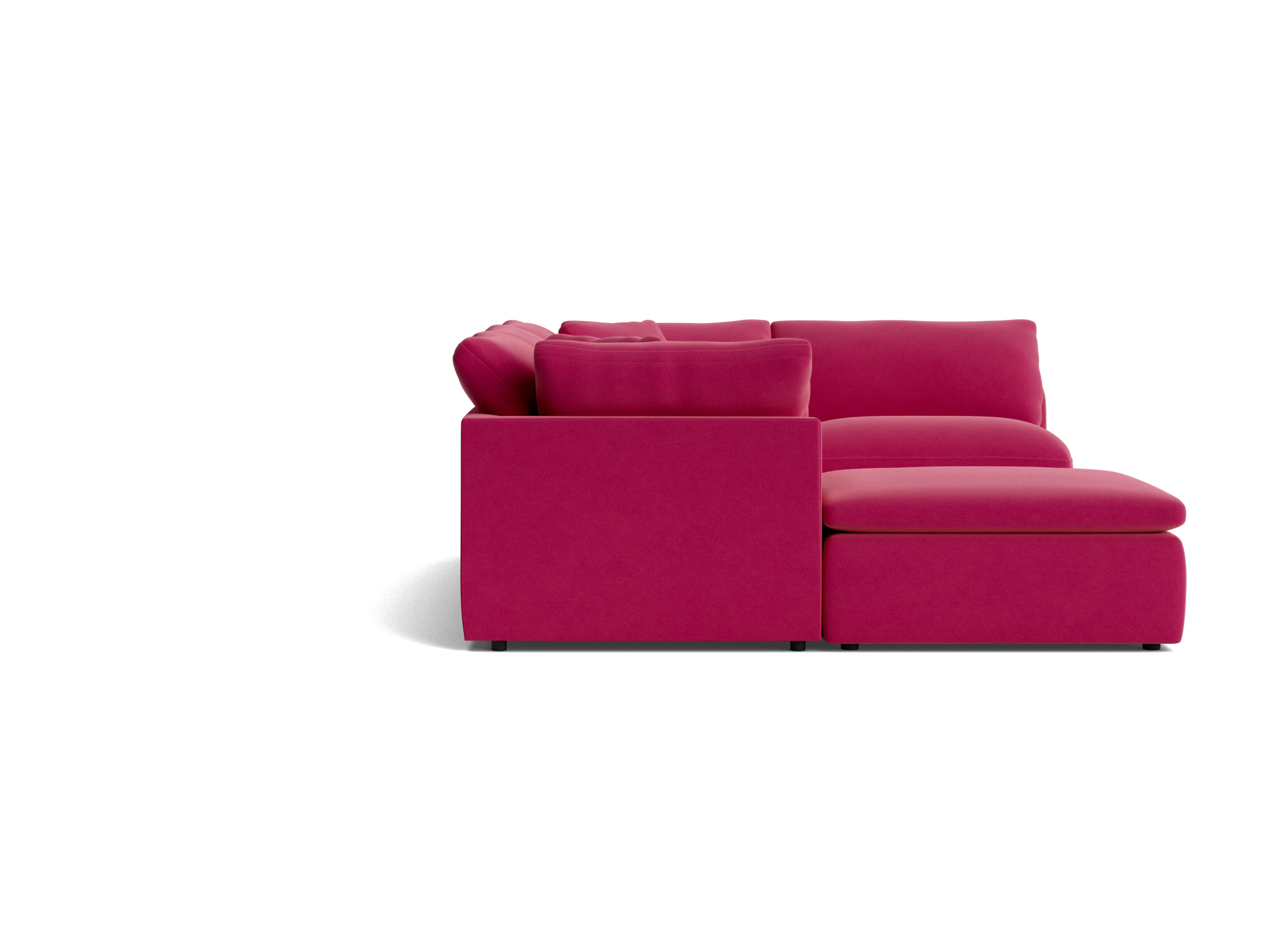 bryant slipcovered modular sofa bumper sectional royale berry