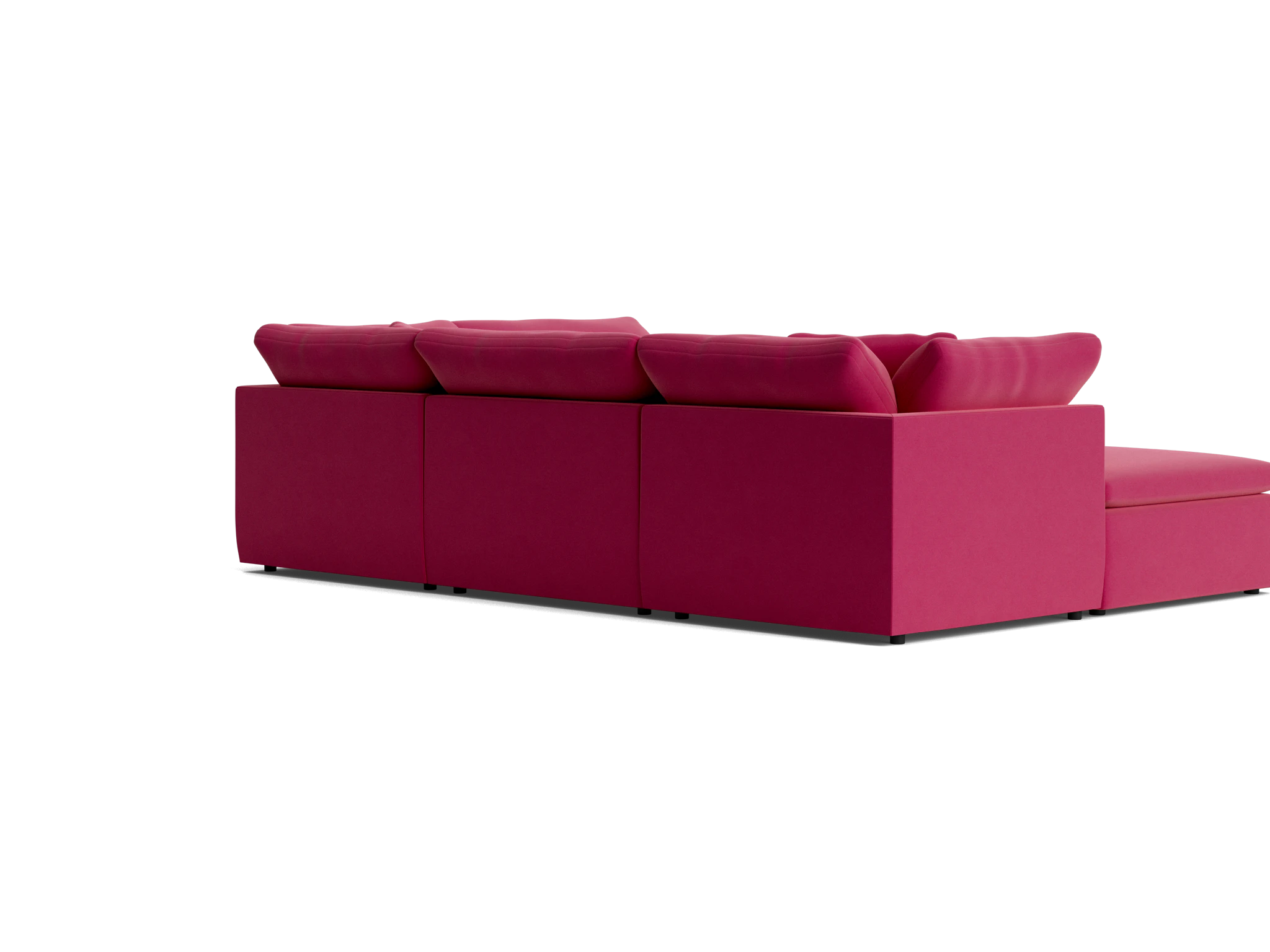 bryant slipcovered modular sofa bumper sectional royale berry