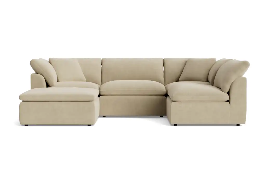 bryant slipcovered modular sofa bumper sectional royale sand