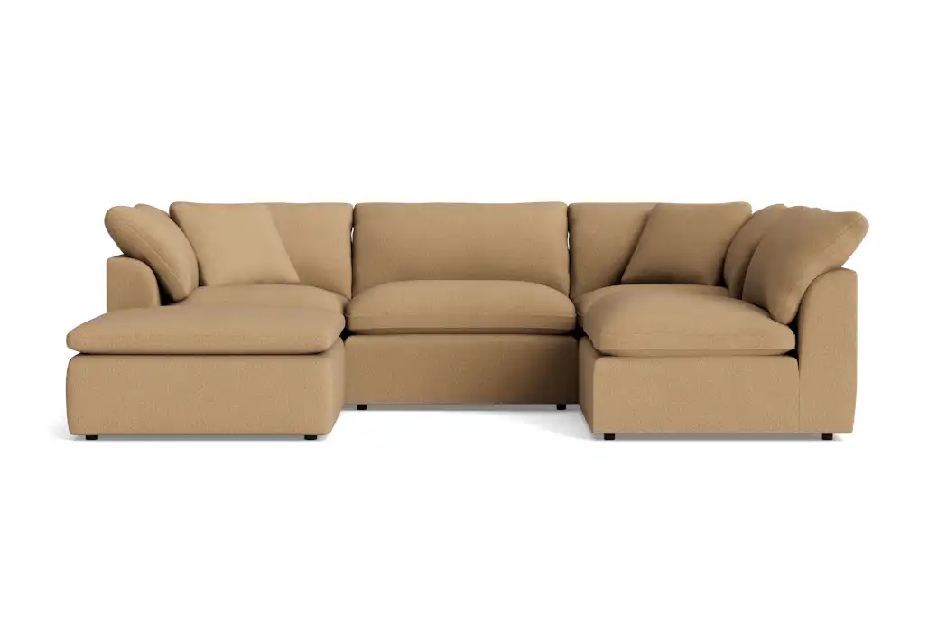 bryant slipcovered modular sofa bumper sectional faithful sand