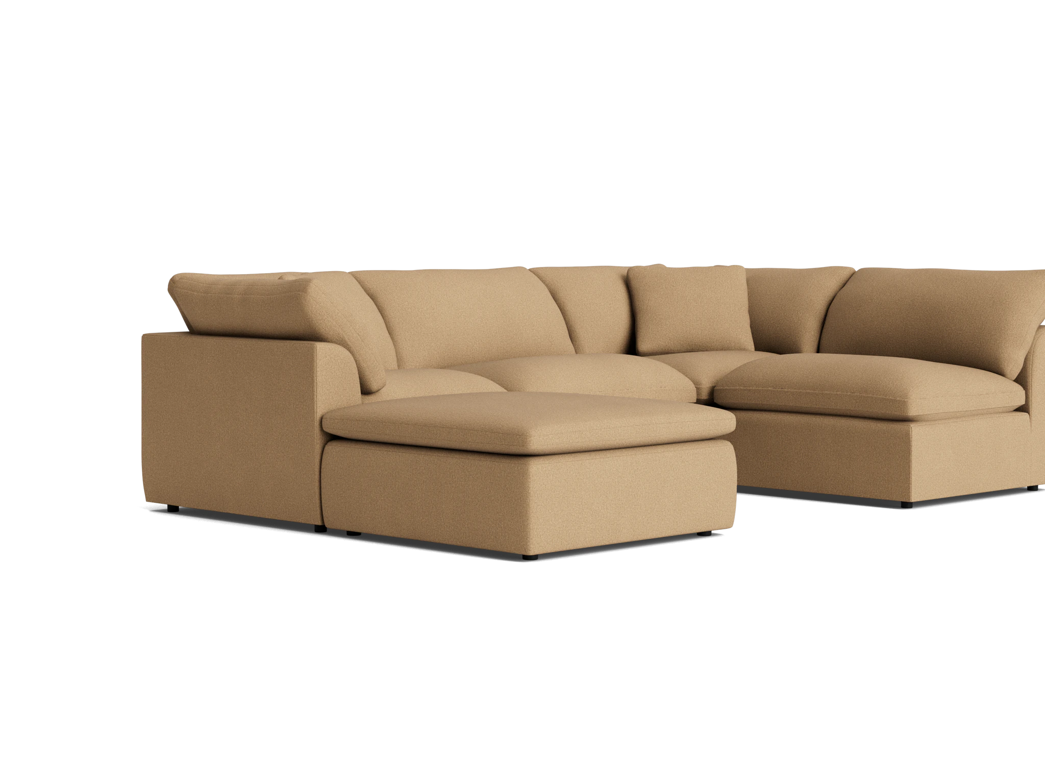 bryant slipcovered modular sofa bumper sectional faithful sand