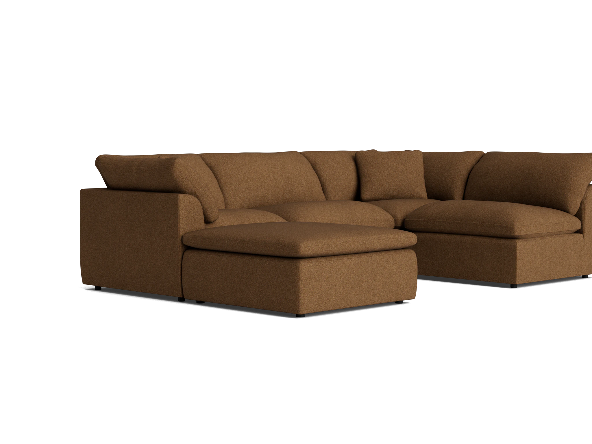 bryant slipcovered modular sofa bumper sectional faithful mocha