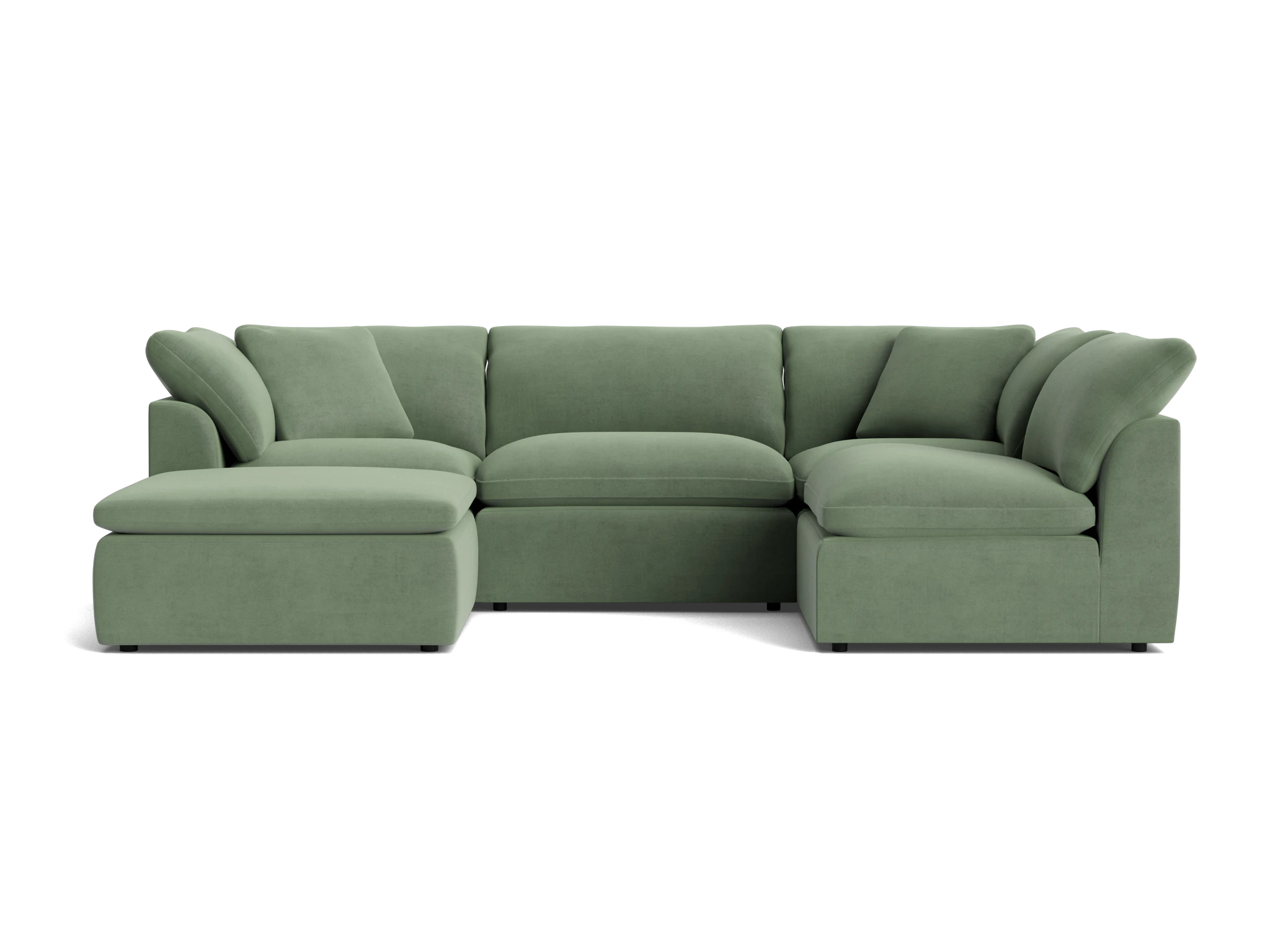 bryant slipcovered modular sofa bumper sectional royale sage