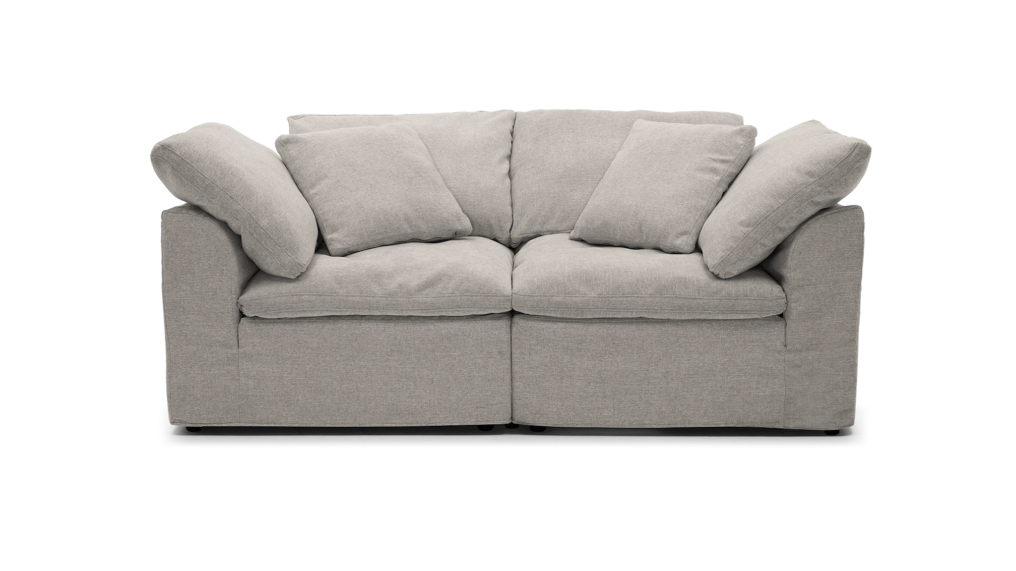 bryant slipcovered modular loveseat merit dove