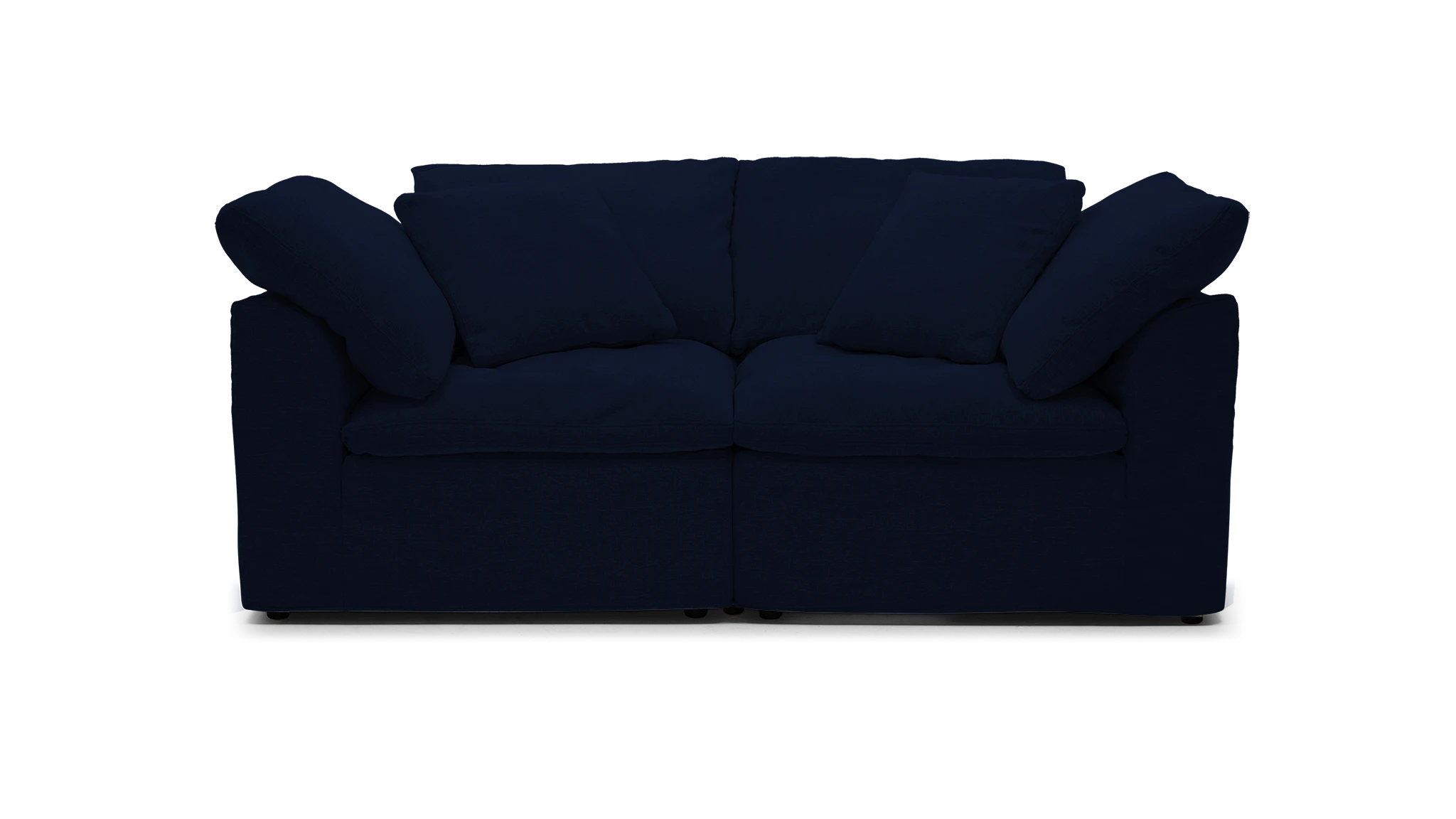bryant slipcovered modular loveseat royale cobalt