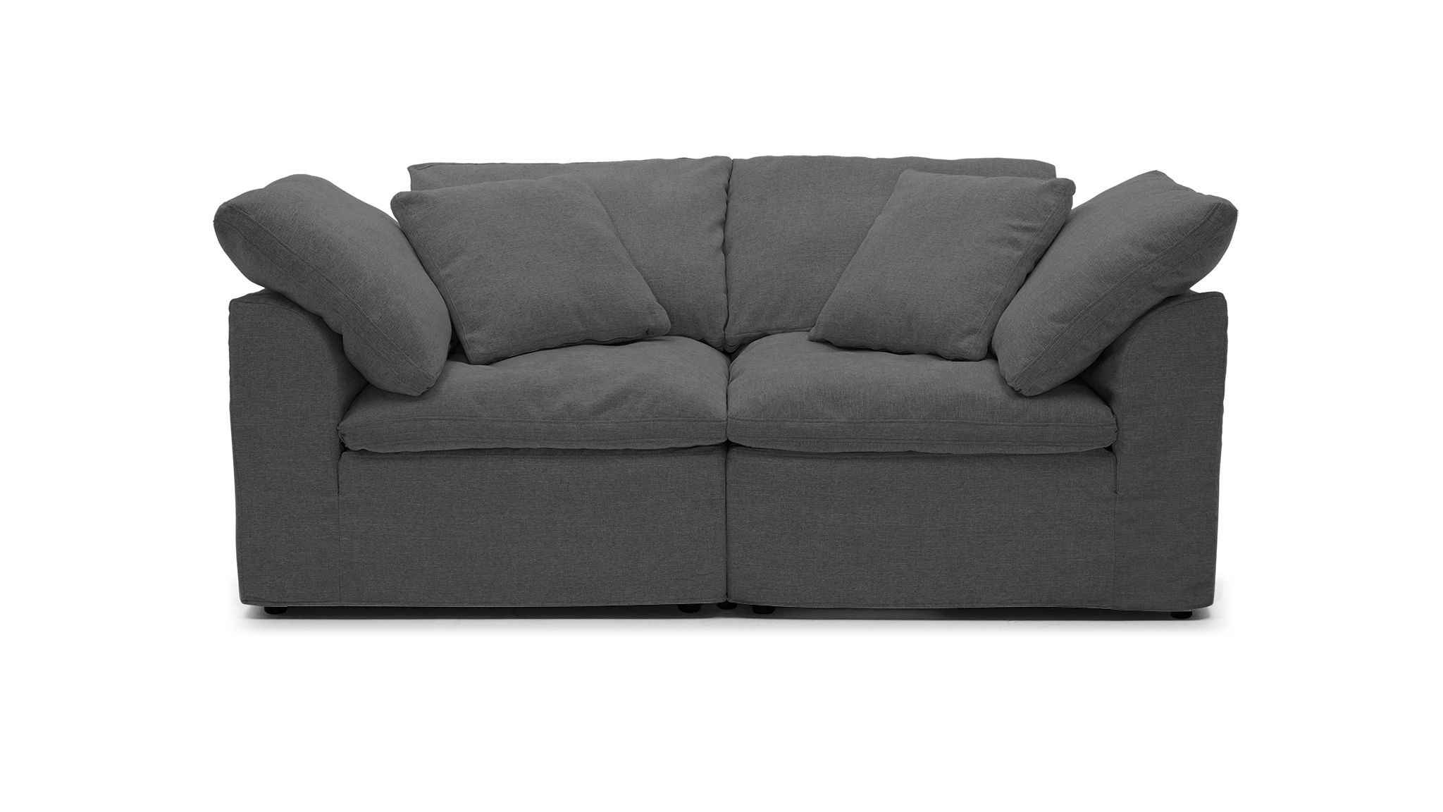bryant slipcovered modular loveseat royale ash