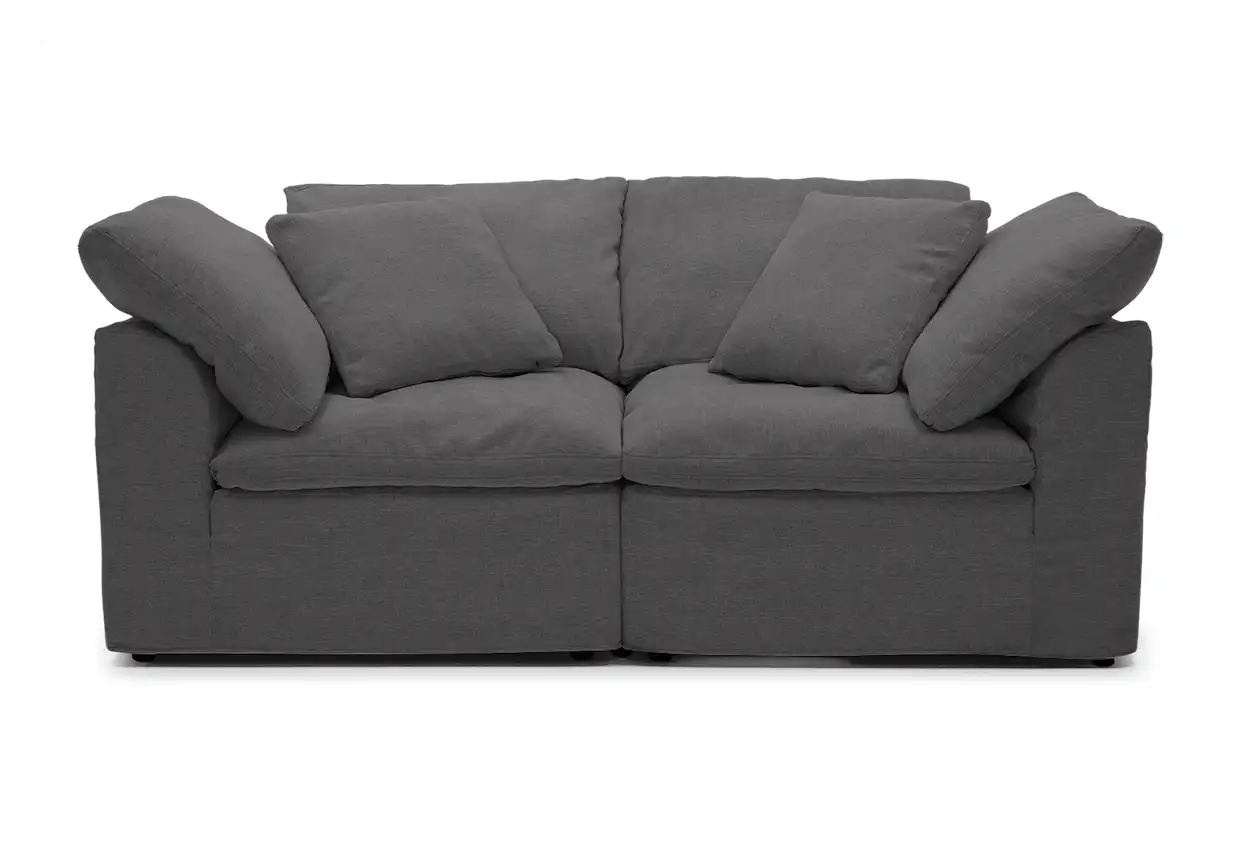 bryant slipcovered modular loveseat royale ash