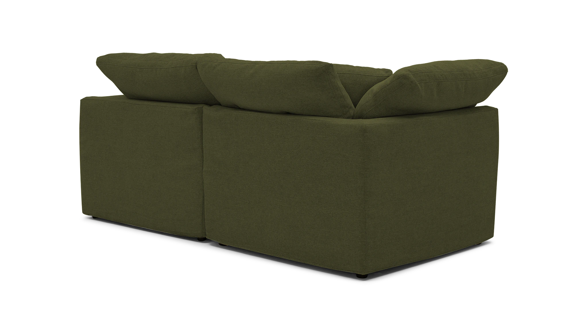 bryant slipcovered modular loveseat faithful olive