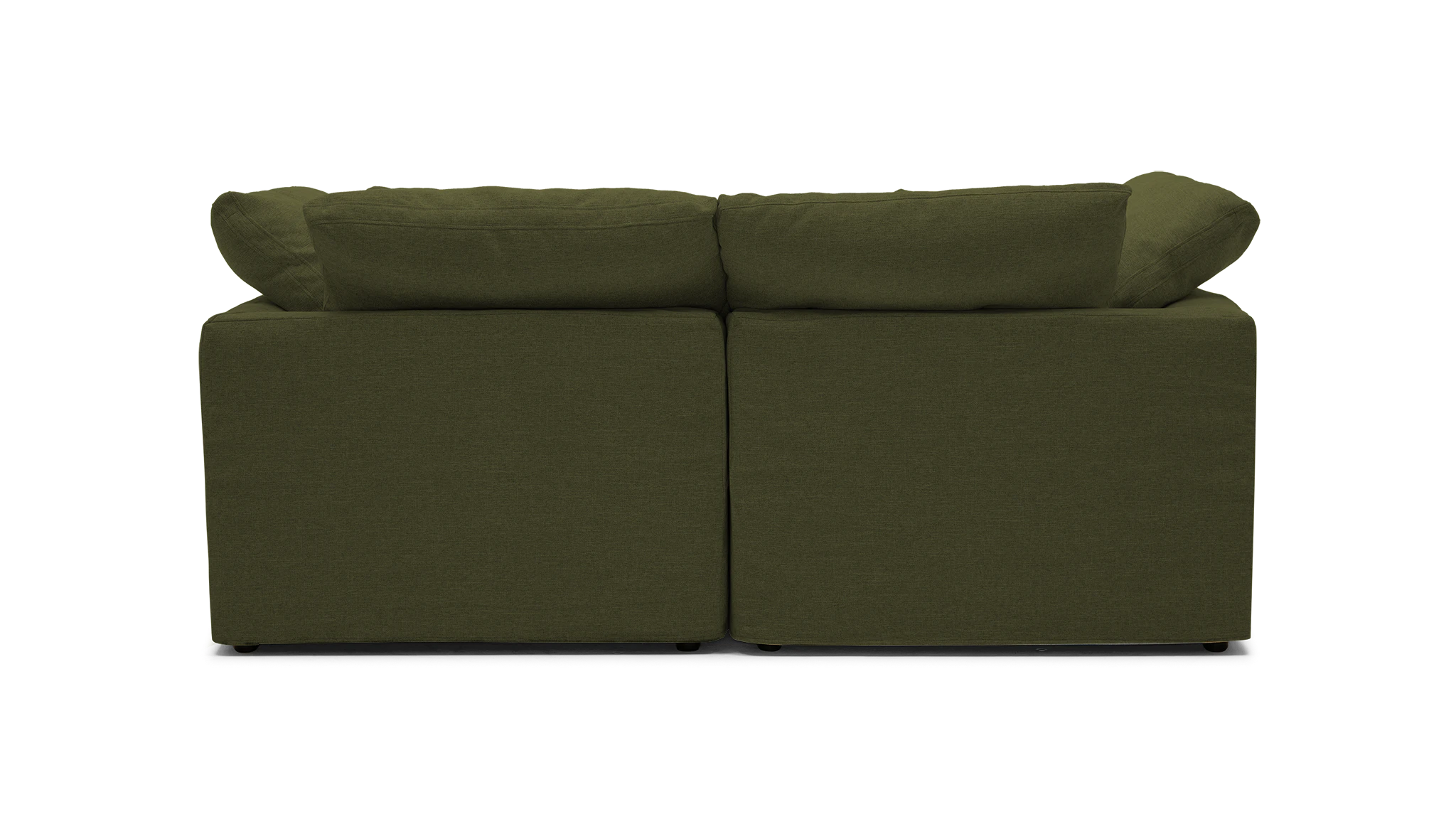 bryant slipcovered modular loveseat faithful olive