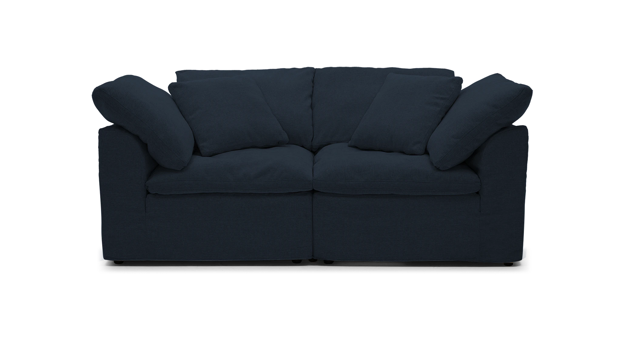 bryant slipcovered modular loveseat faithful indigo