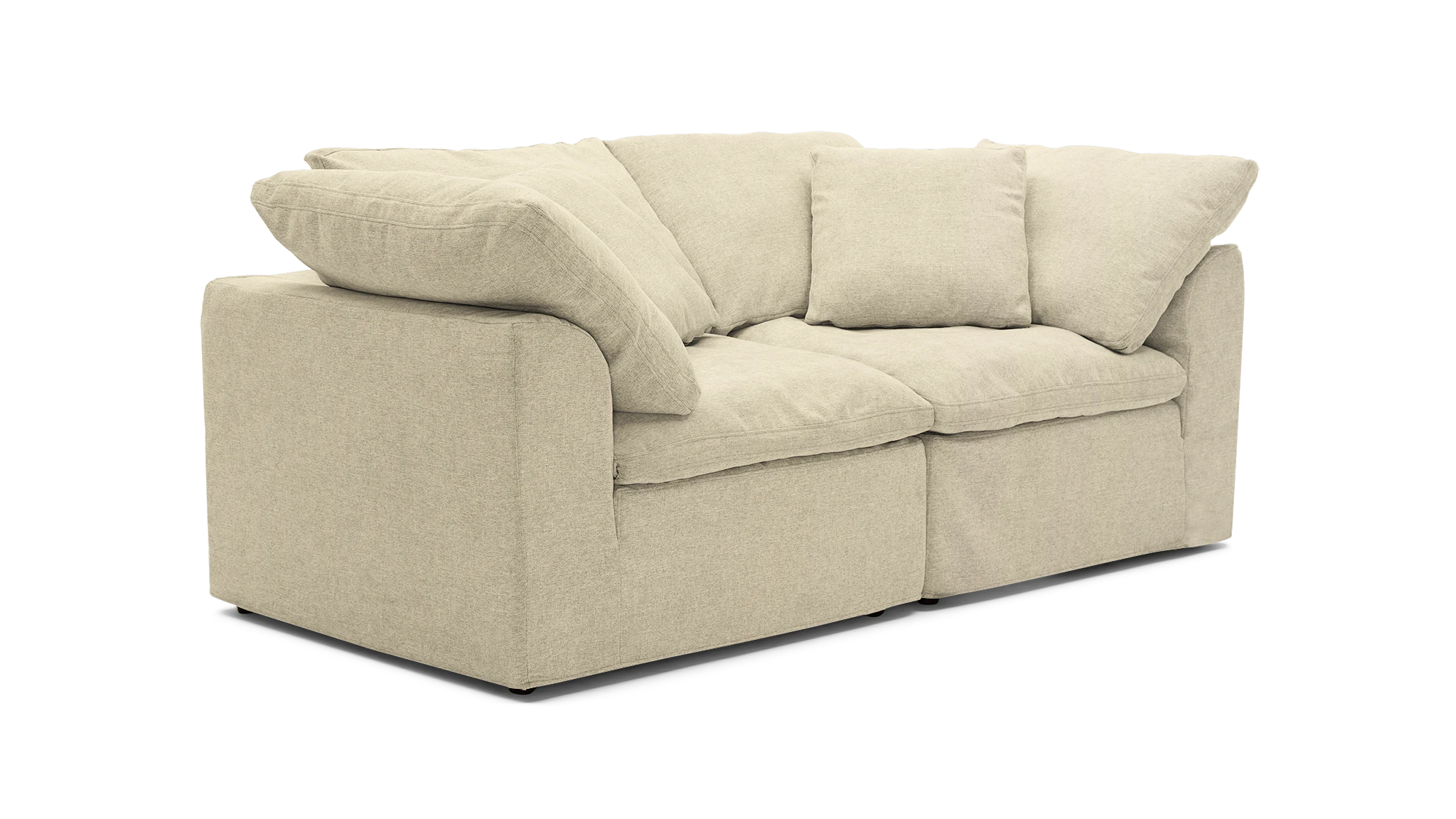 bryant slipcovered modular loveseat royale sand