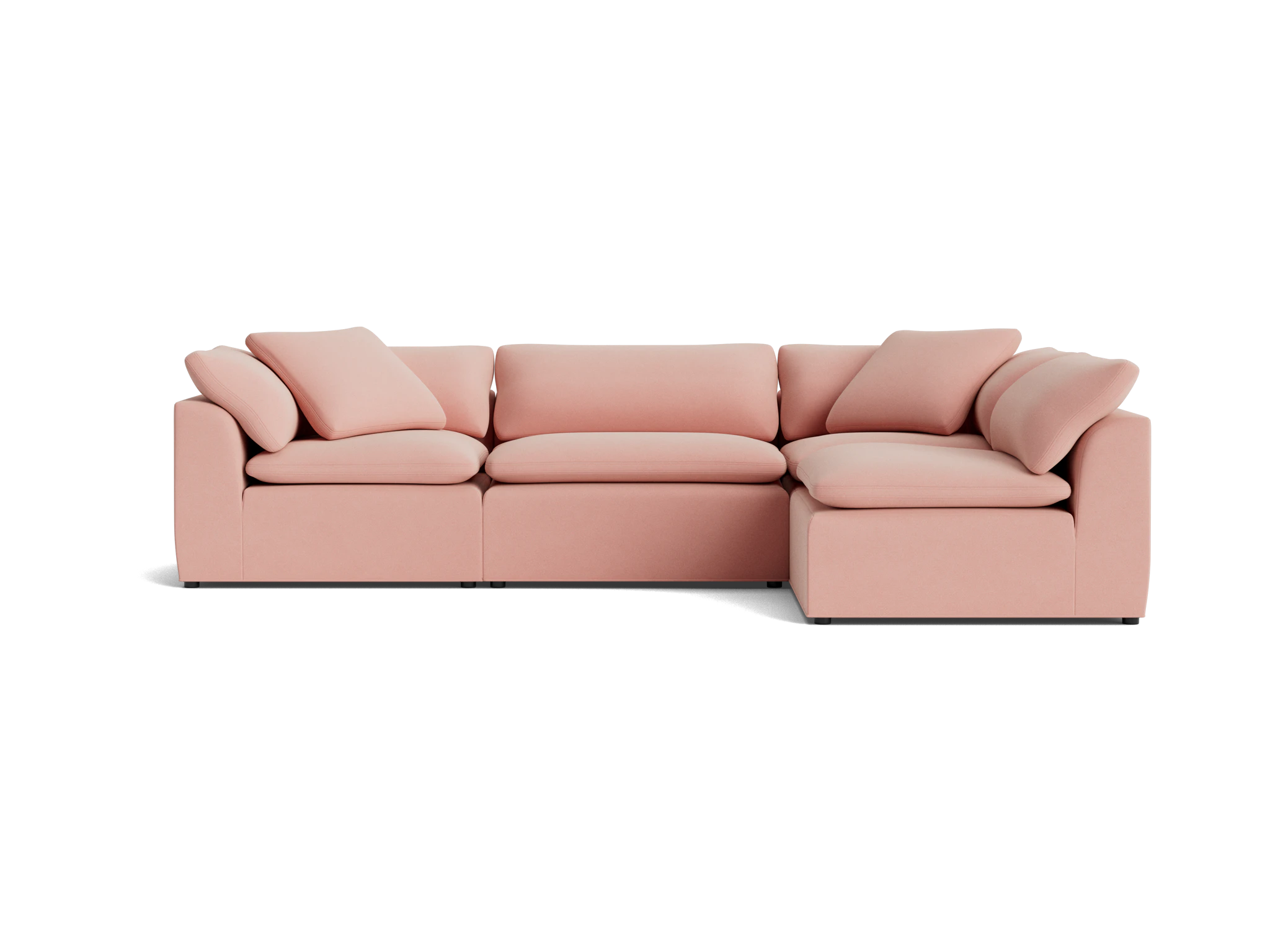 bryant slipcovered modular sectional royale blush