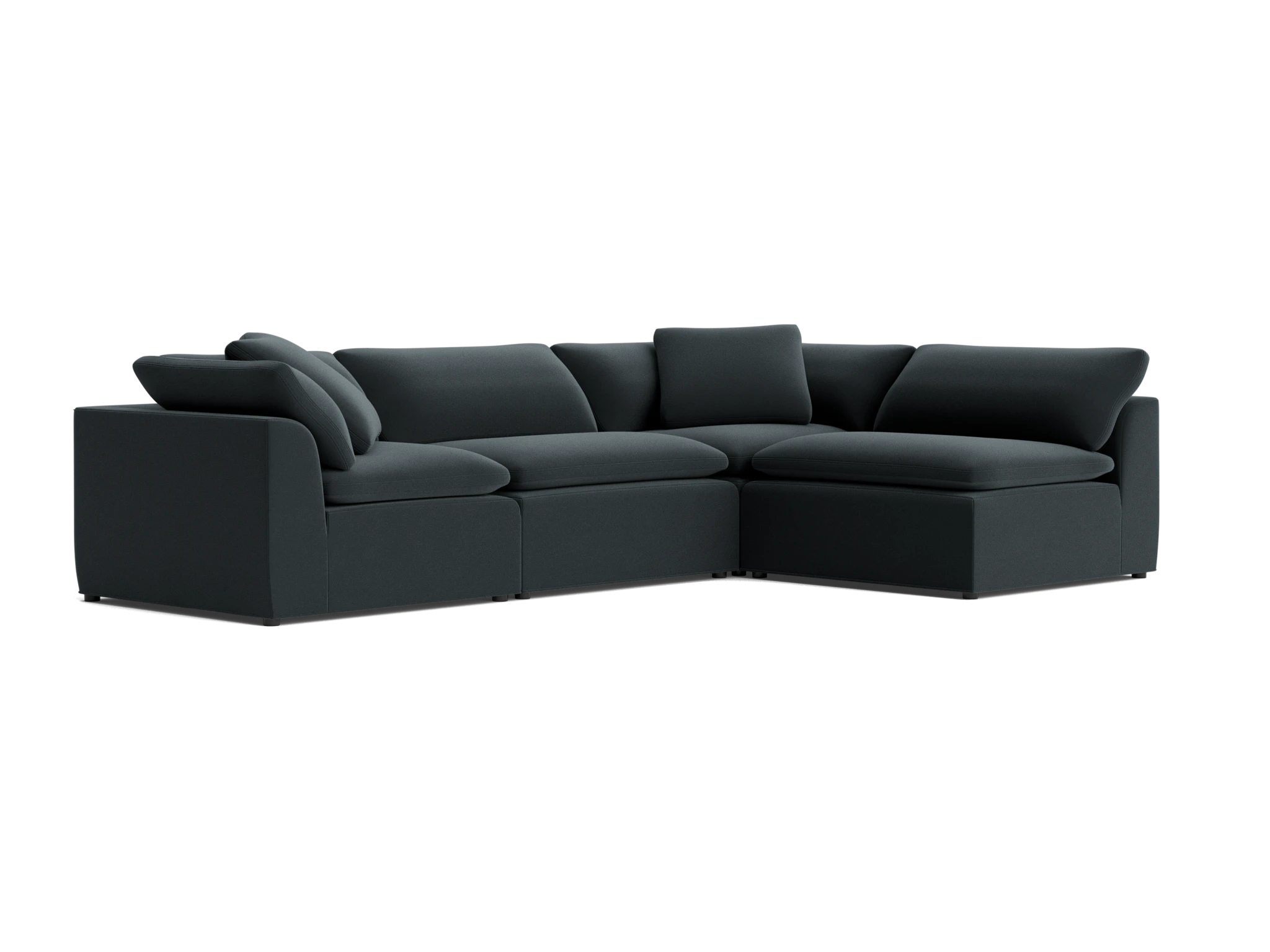 bryant slipcovered modular sectional royale gunmetal