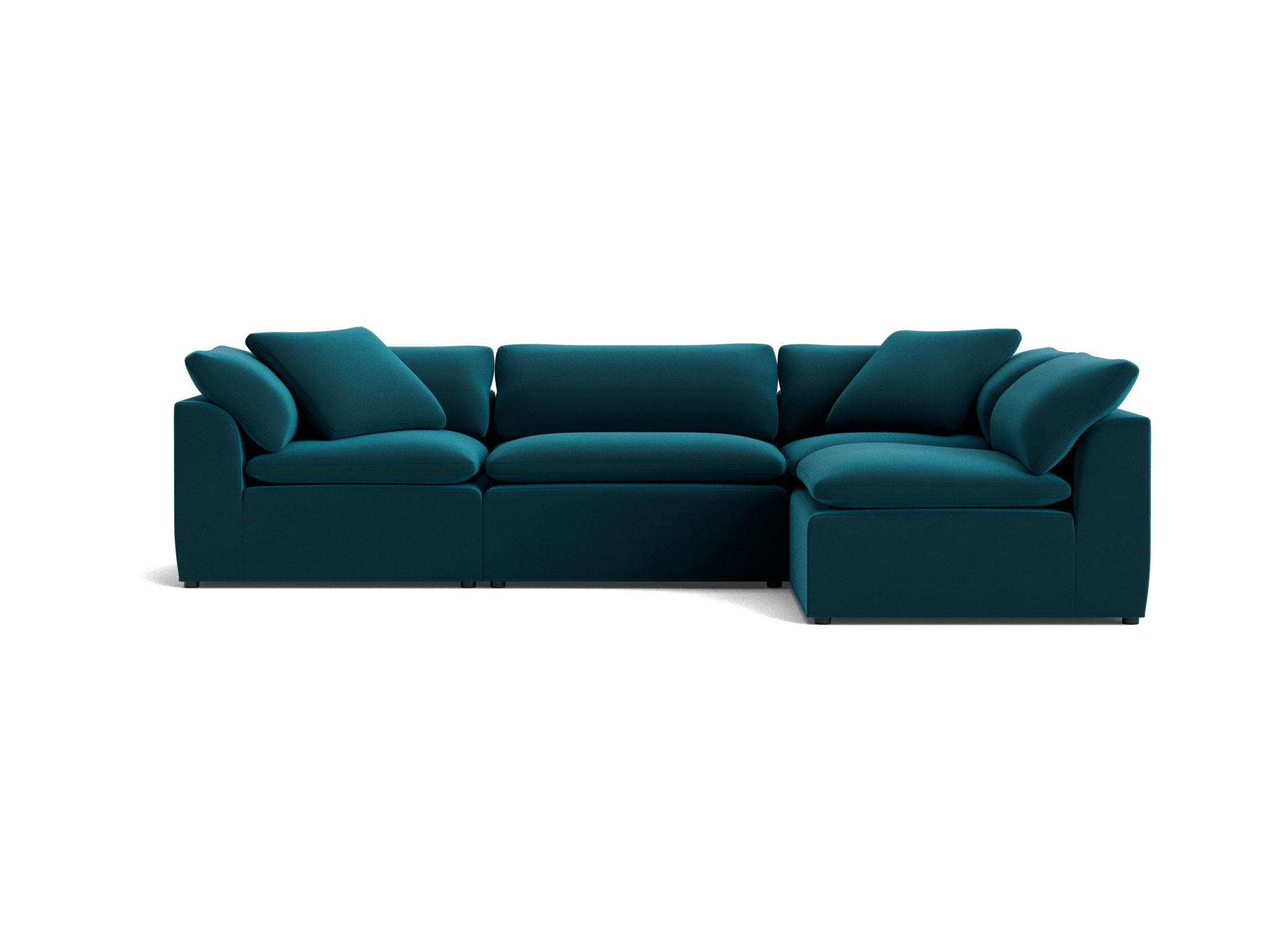 bryant slipcovered modular sectional royale peacock
