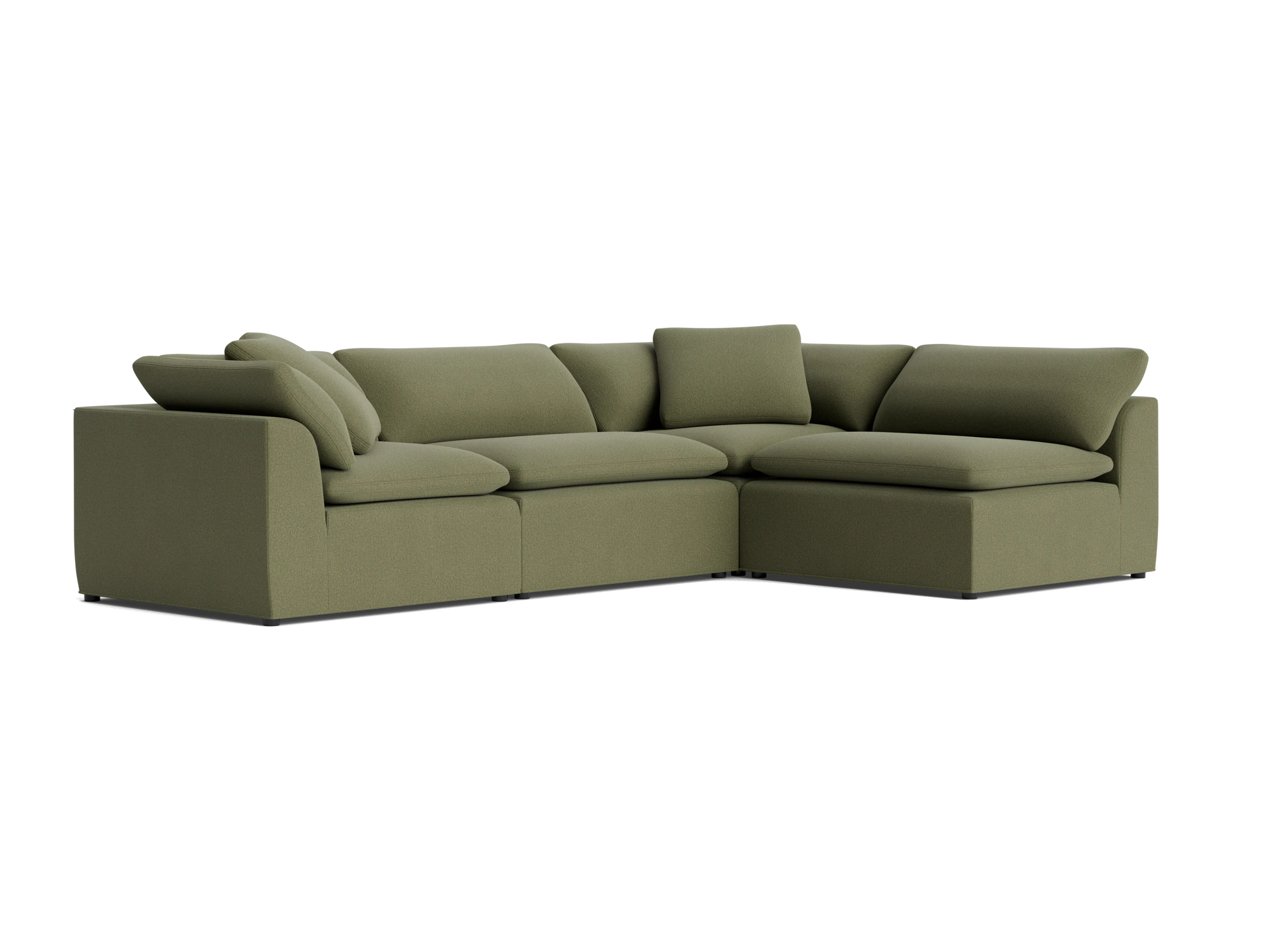 bryant slipcovered modular sectional faithful olive