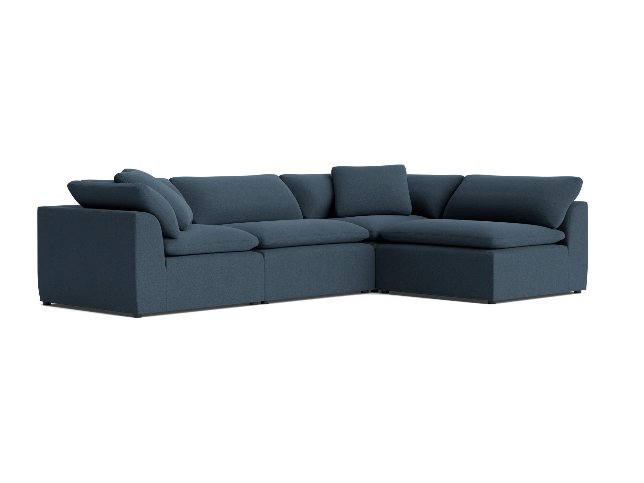 bryant slipcovered modular sectional faithful indigo