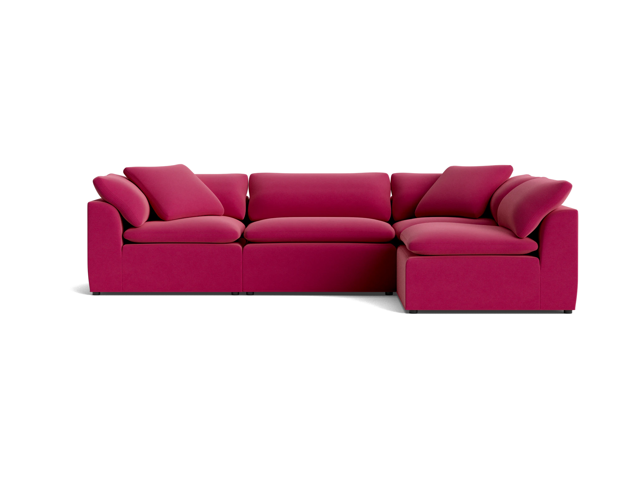 bryant slipcovered modular sectional royale berry