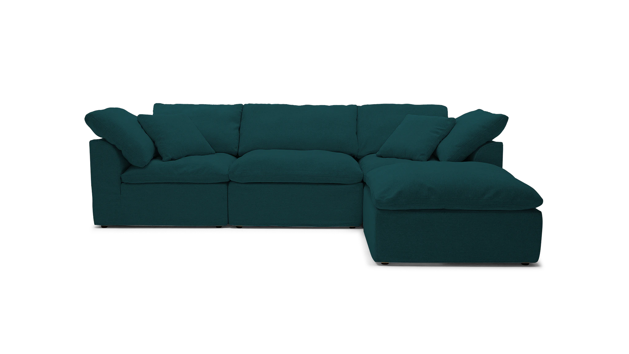 bryant slipcovered modular sectional royale peacock