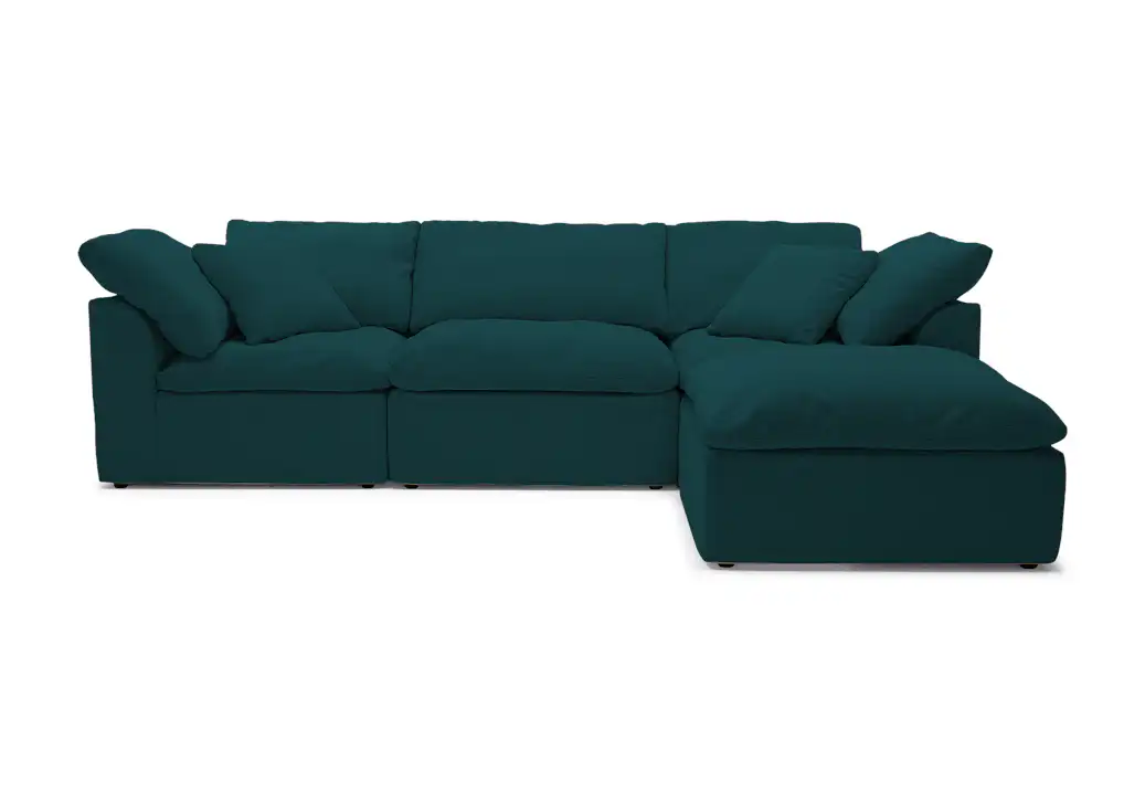 bryant slipcovered modular sectional royale peacock