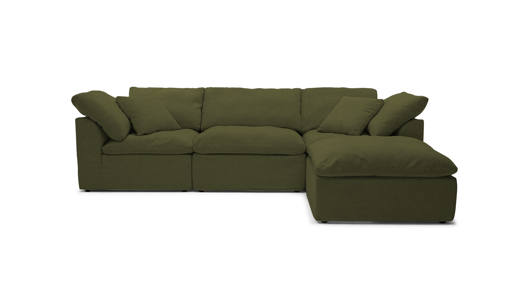 bryant slipcovered modular sectional faithful olive